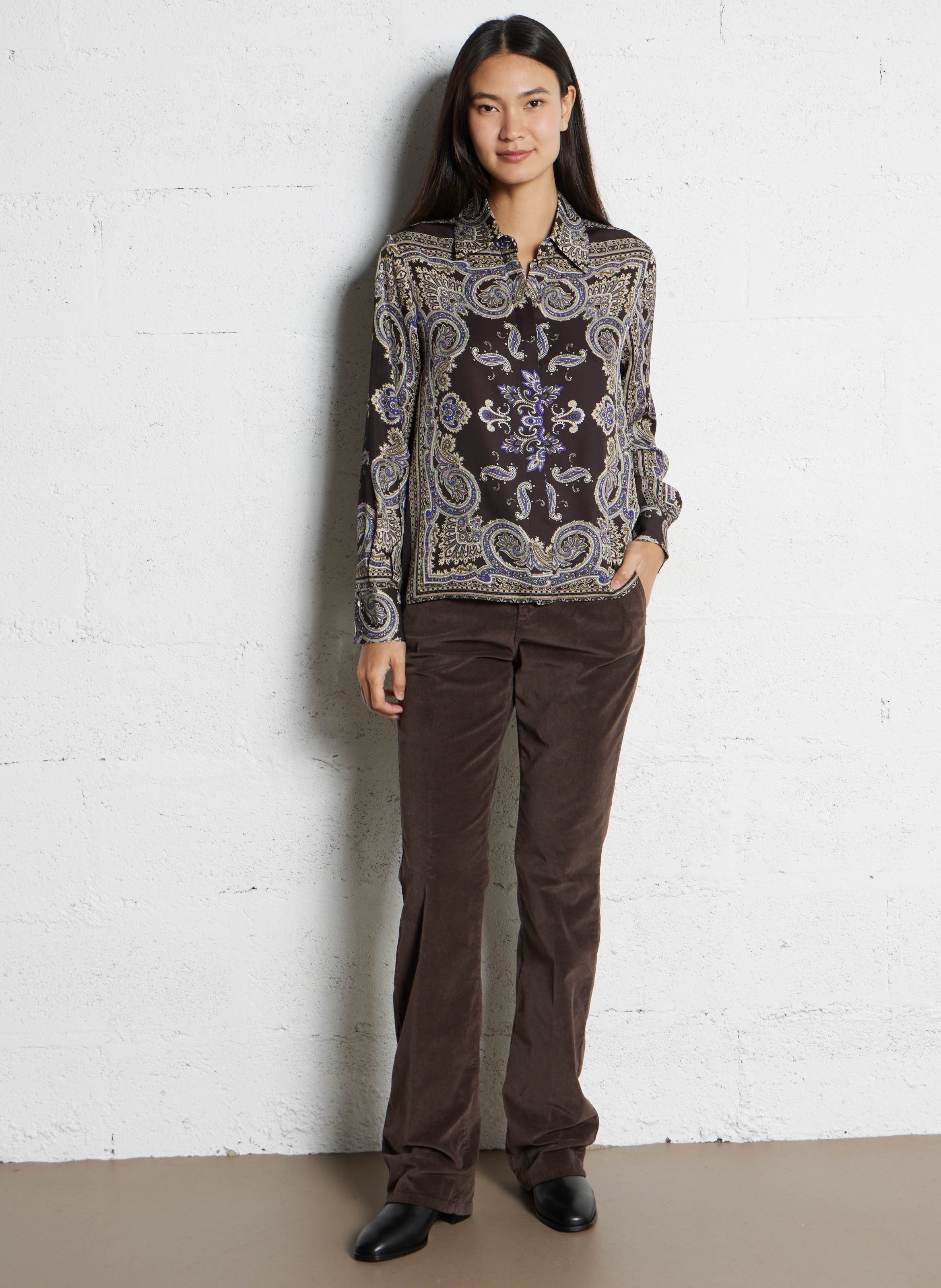 Gerade fließendes Hemd mit Muster LIU JO Mehrfarbig