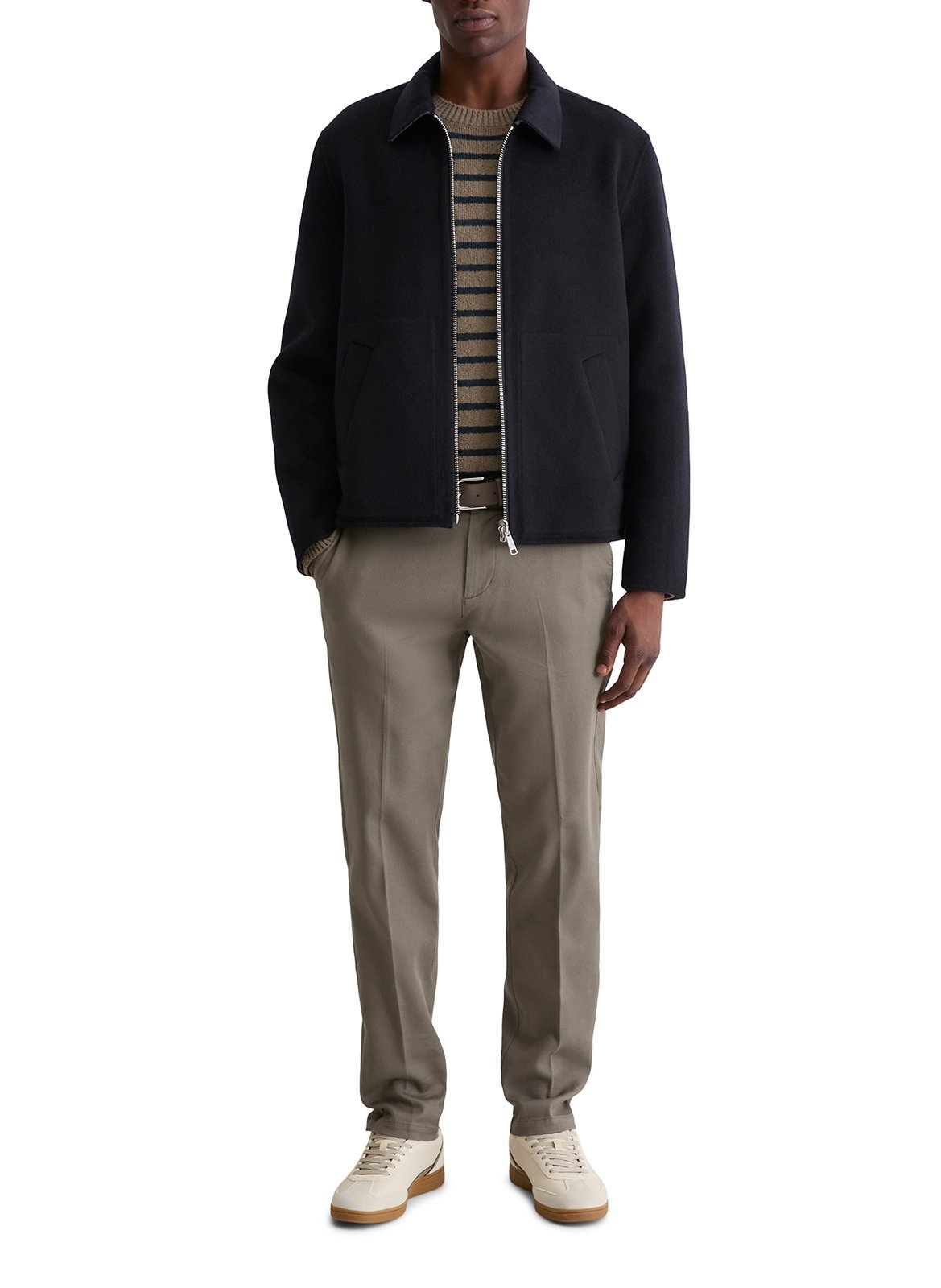 Classic-collar wool-blend jacket MARC O'POLO Blue