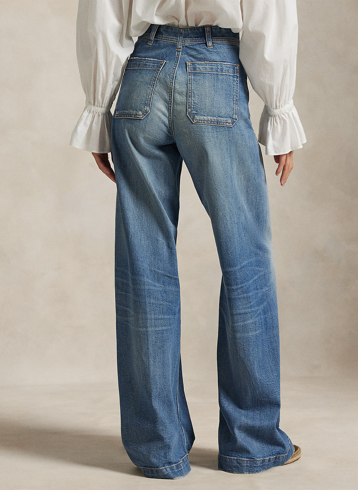 Flared jeans met hoge taille | katoenblend POLO RALPH LAUREN Blauw