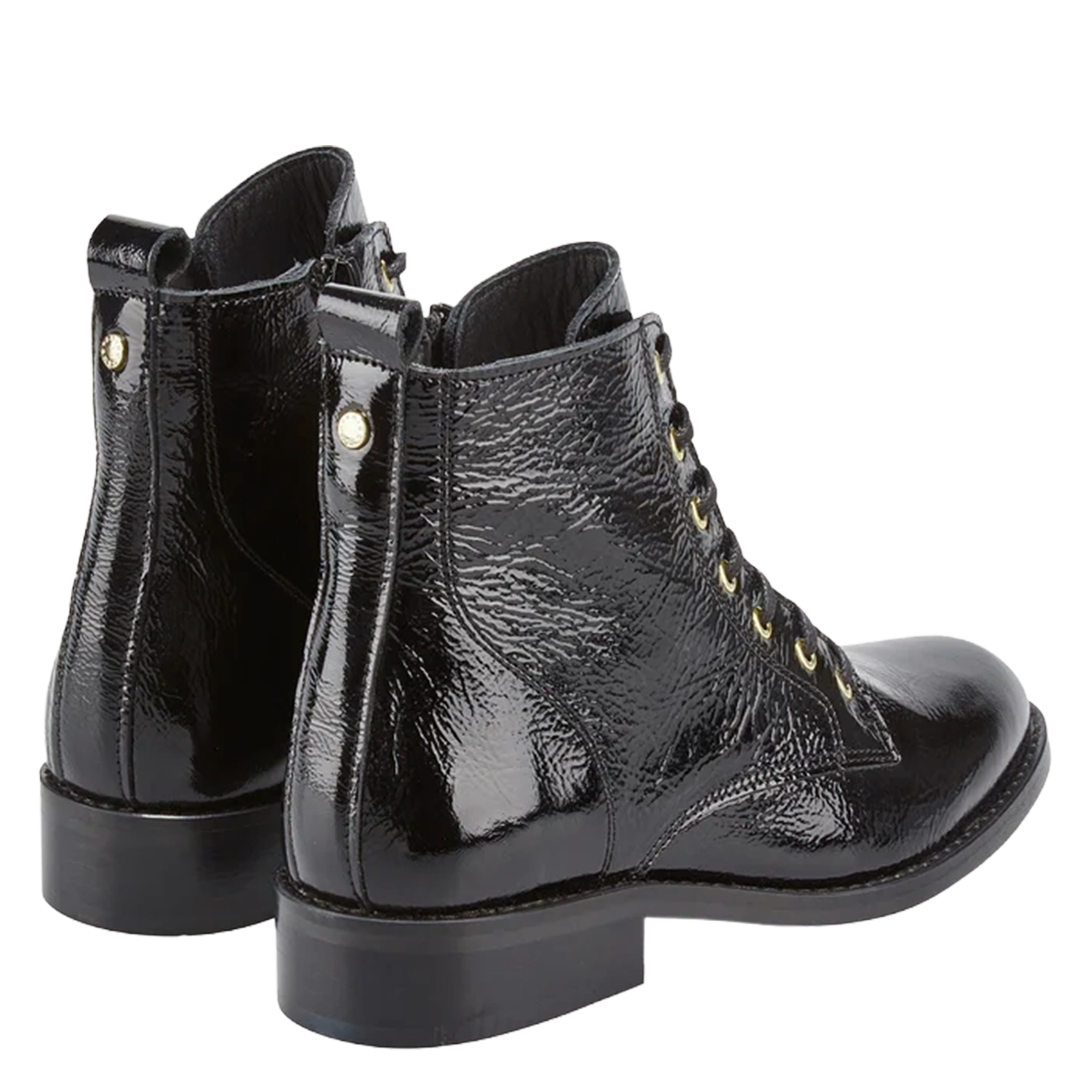 Bianca leather ankle boots COSMOPARIS Black