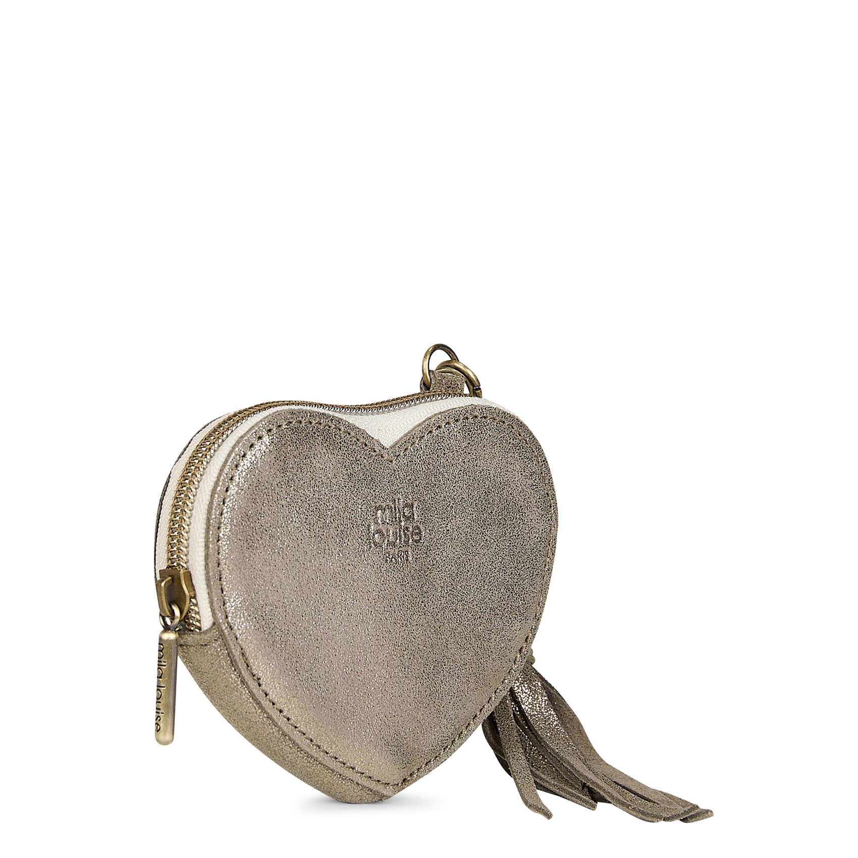 Portemonnee in de vorm van een hart van leer MILA LOUISE Groen