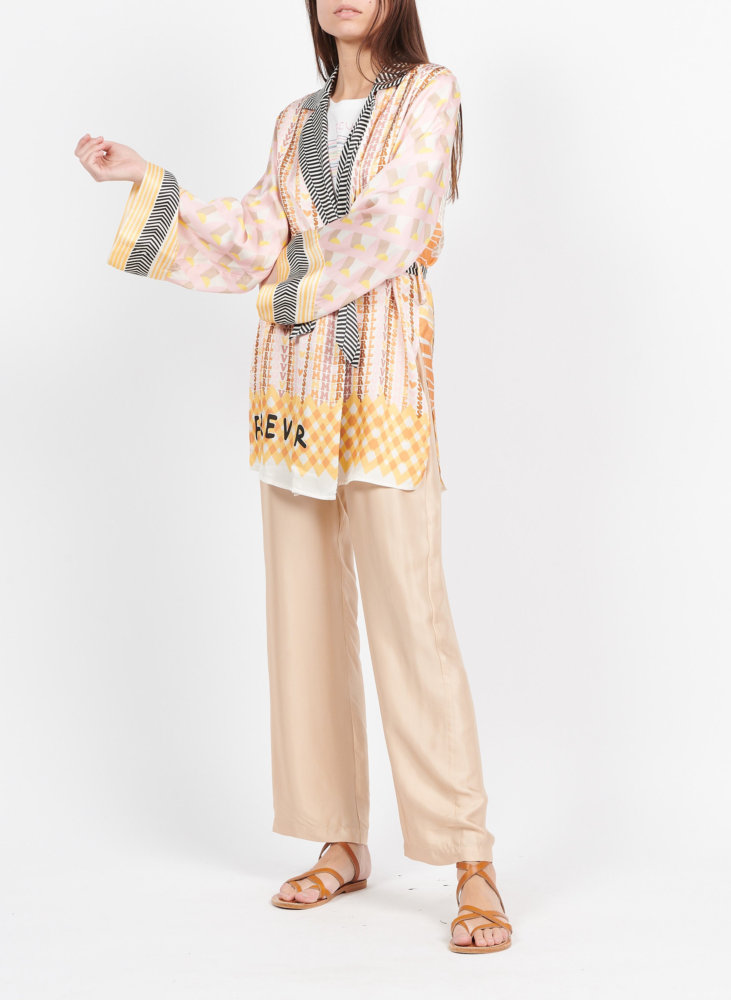 Kimono mit Prints Mehrfarbig