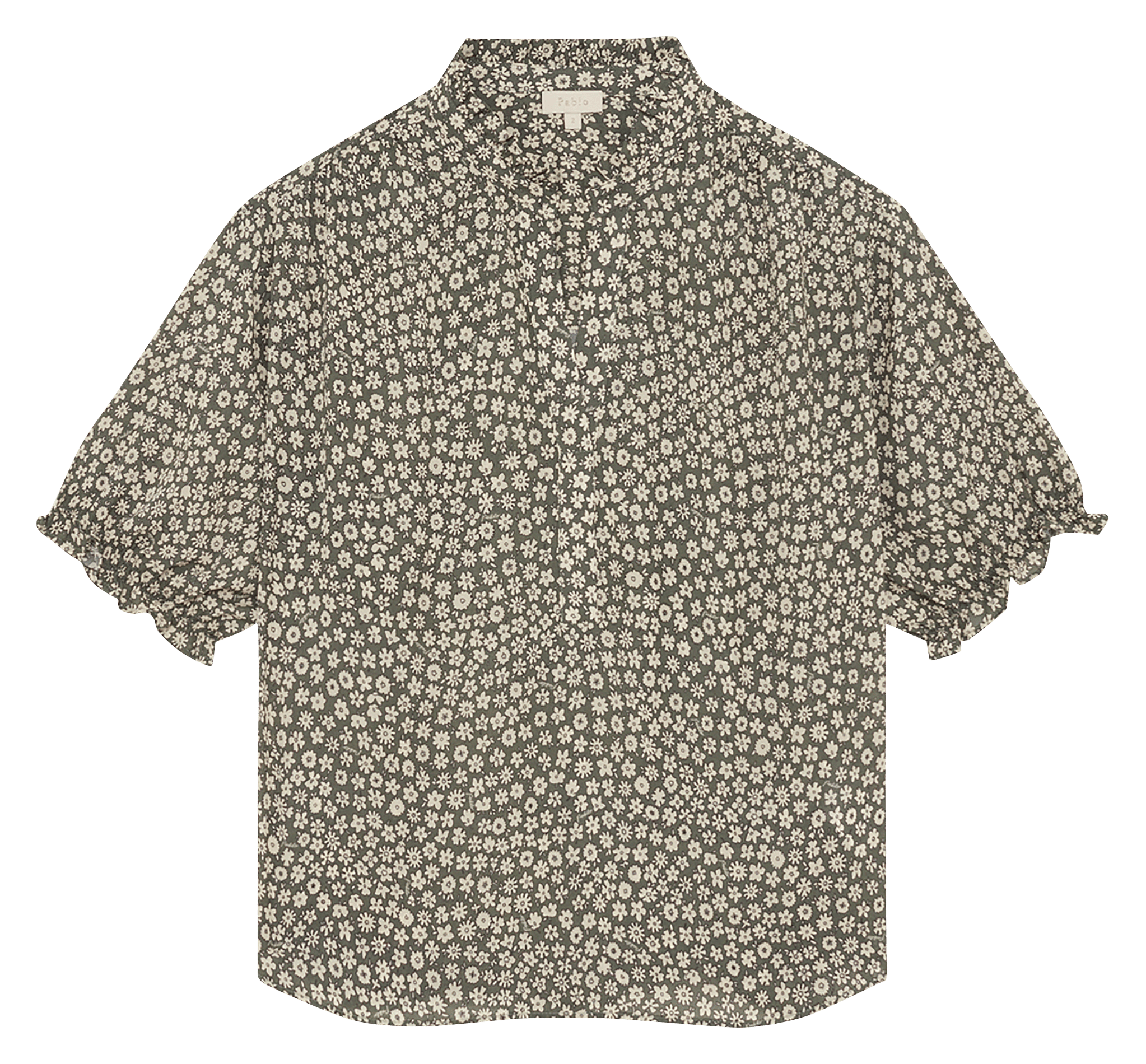 Gerade geschnittene Bluse mit Print PABLO Khaki