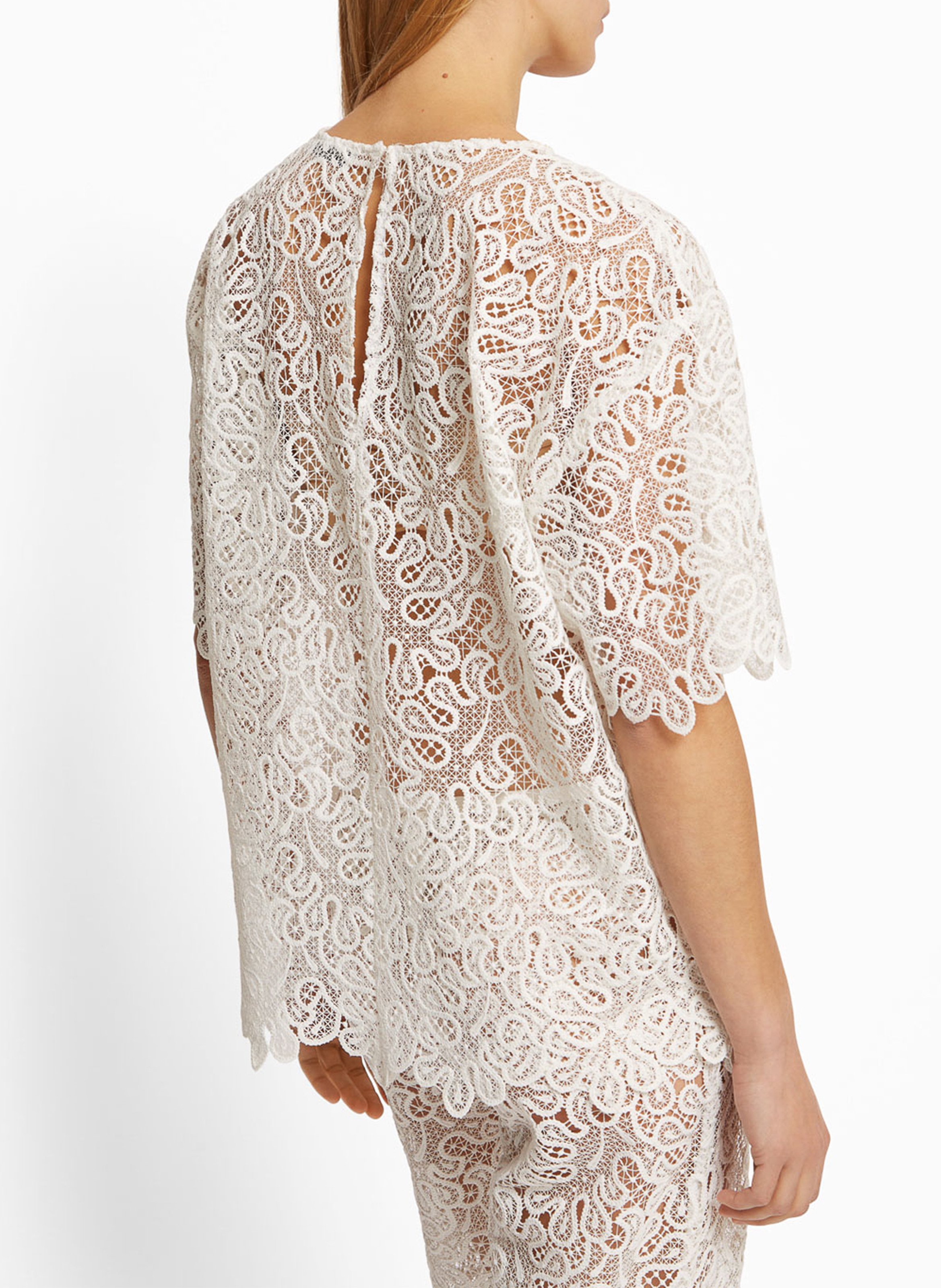 Loose lace top ROSEANNA White