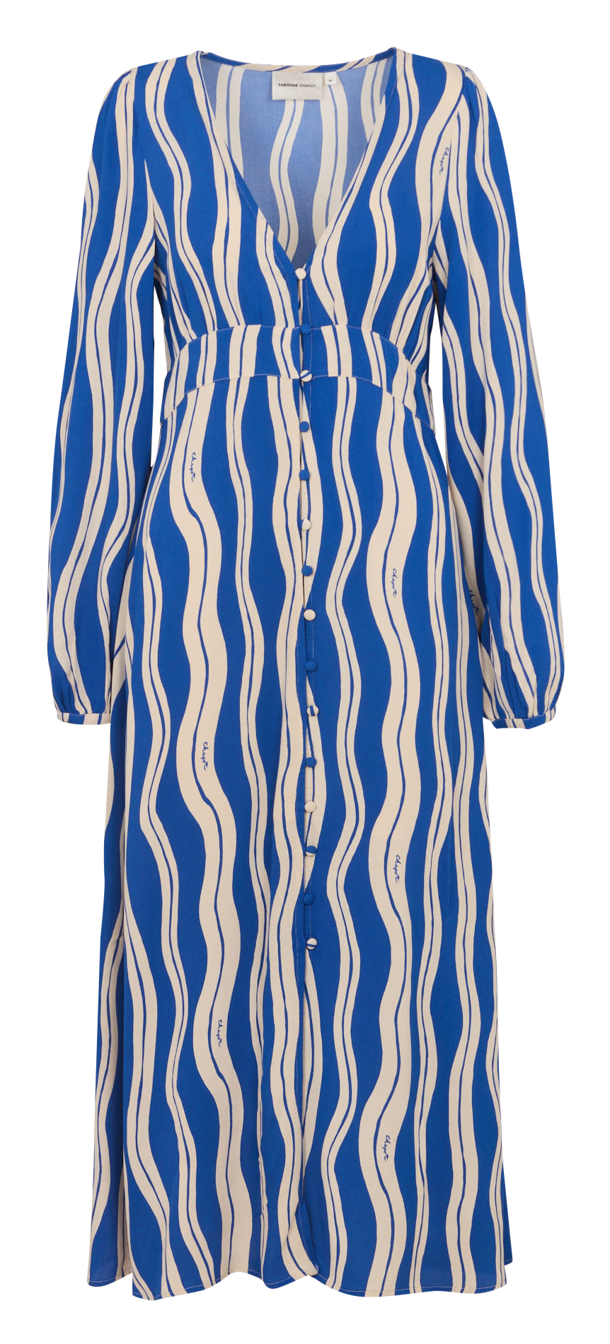 Abito corto scollo tondo stampato FABIENNE CHAPOT Blu
