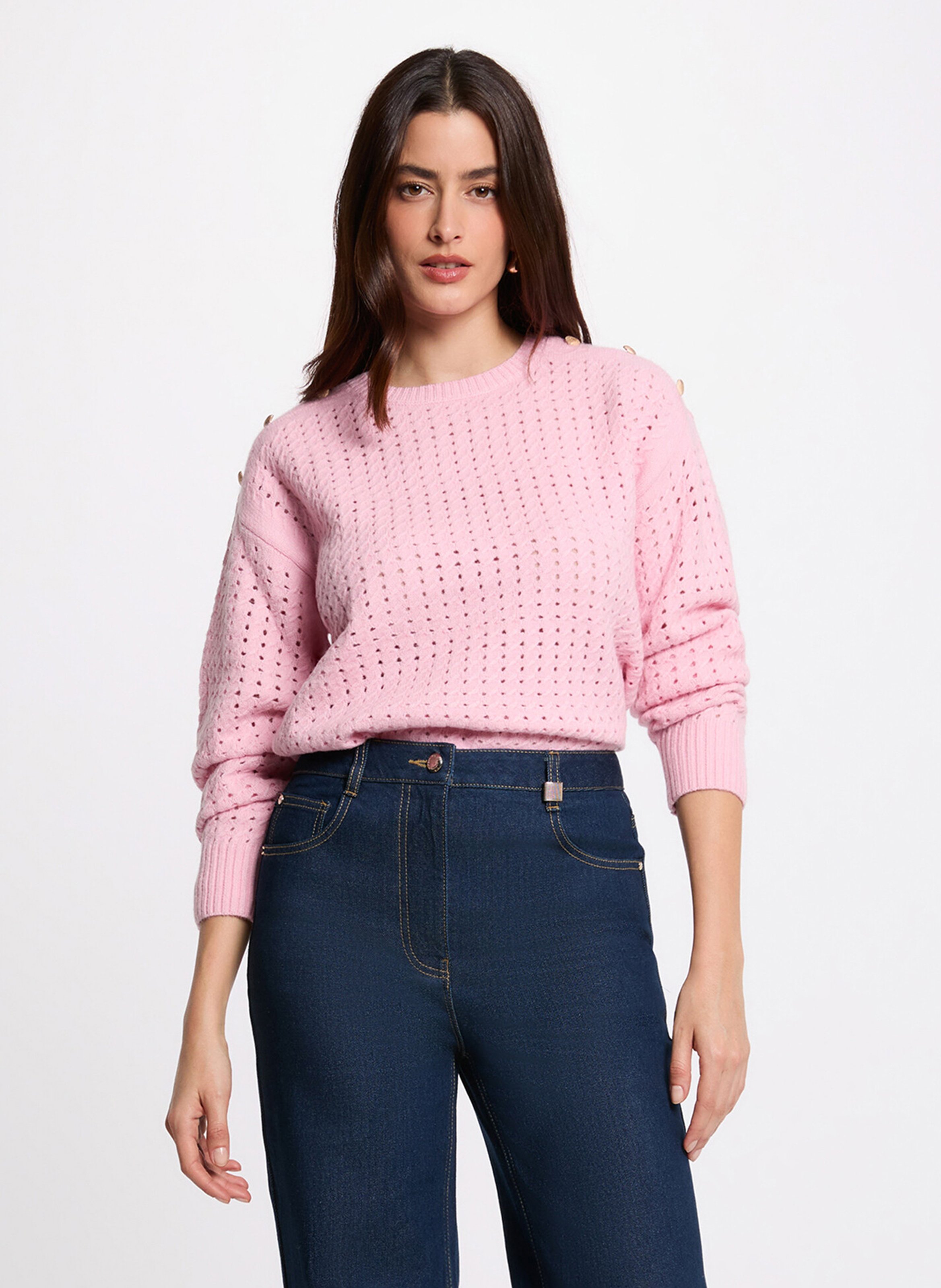 Pull col rond MORGAN Rose