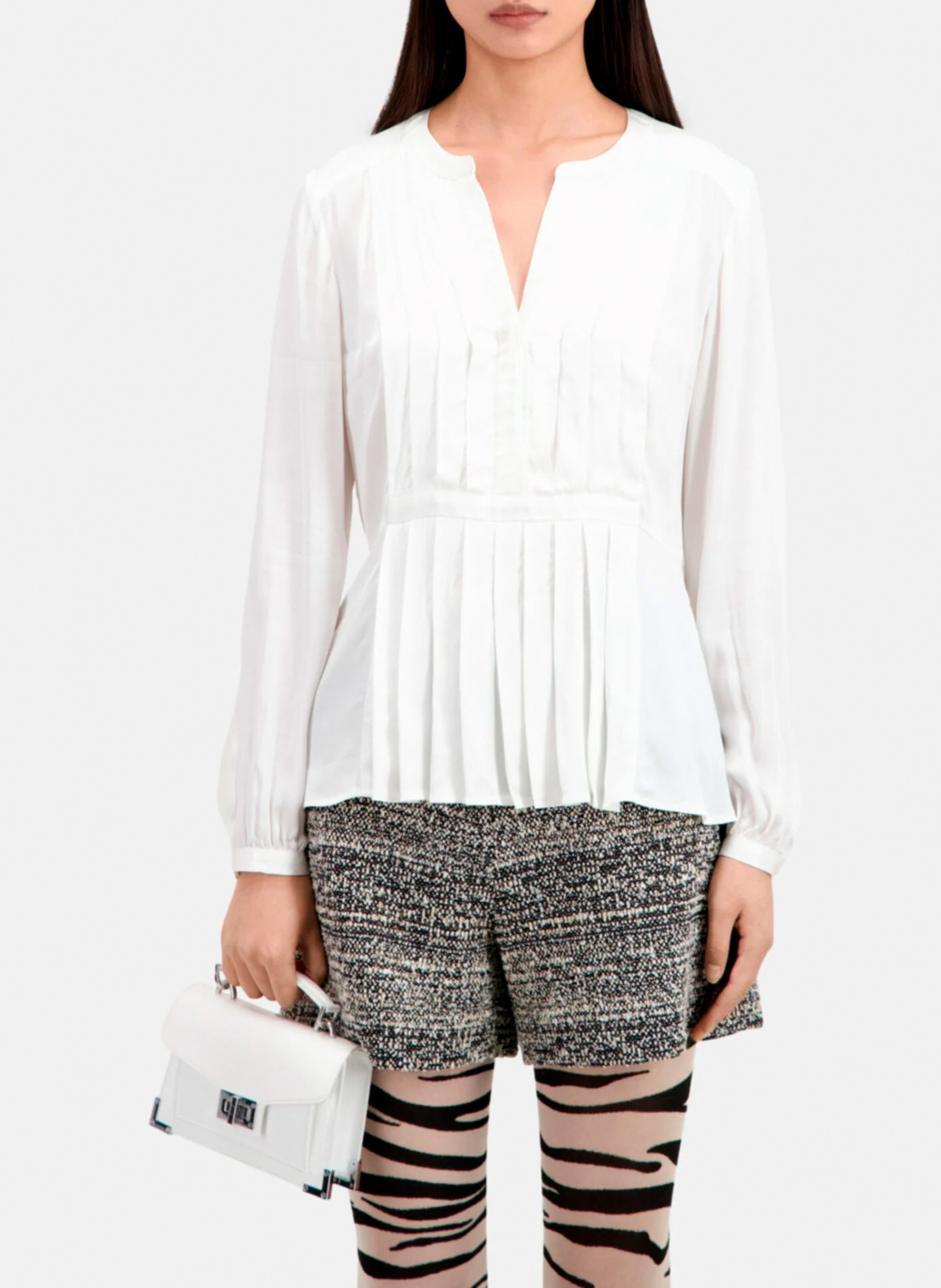 Plissiertes Top mit Henley-Ausschnitt THE KOOPLES Mehrfarbig