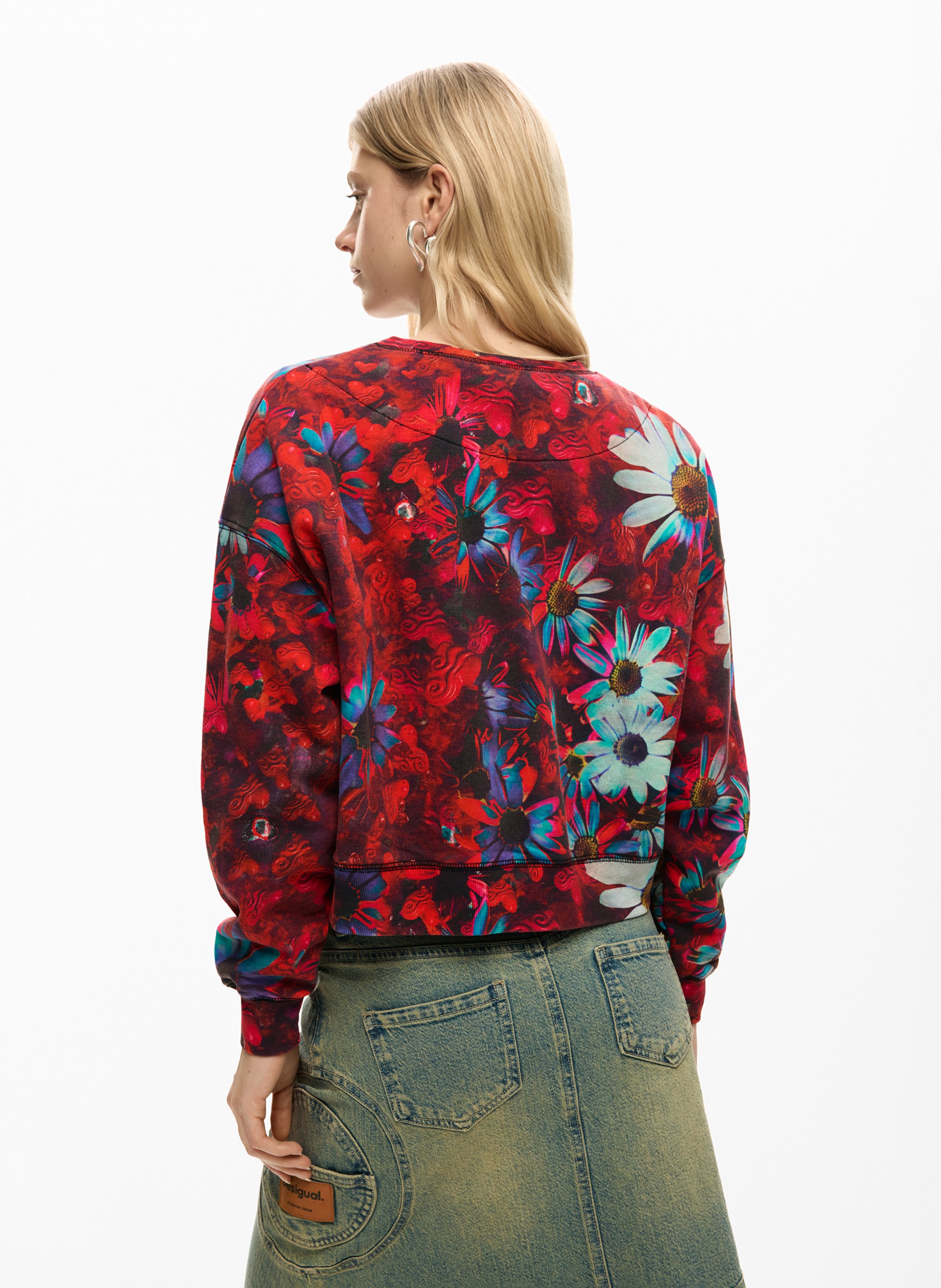 Cotton round-neck sweatshirt DESIGUAL Black