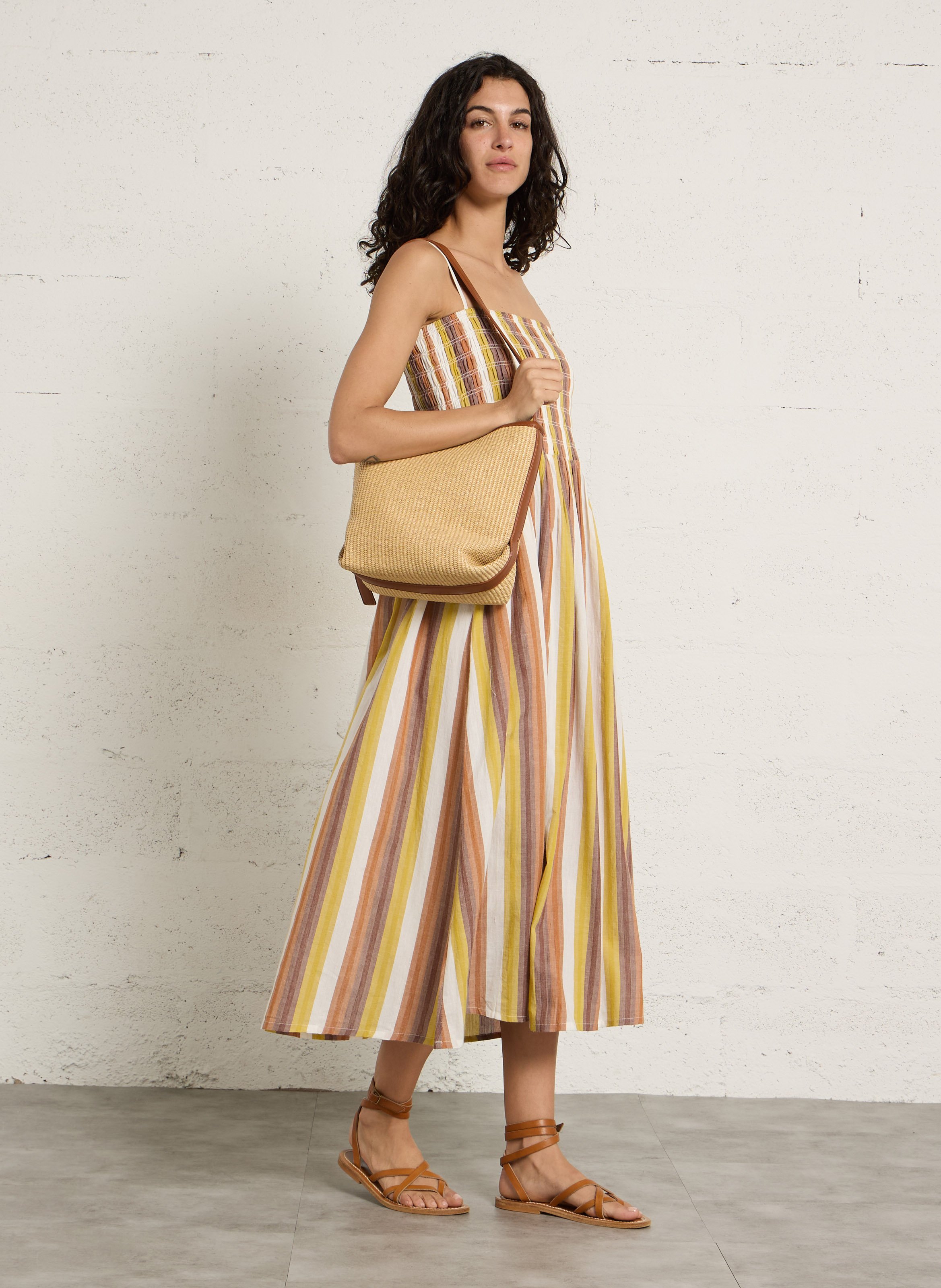 Raffia shoulder bag AU PRINTEMPS PARIS Beige