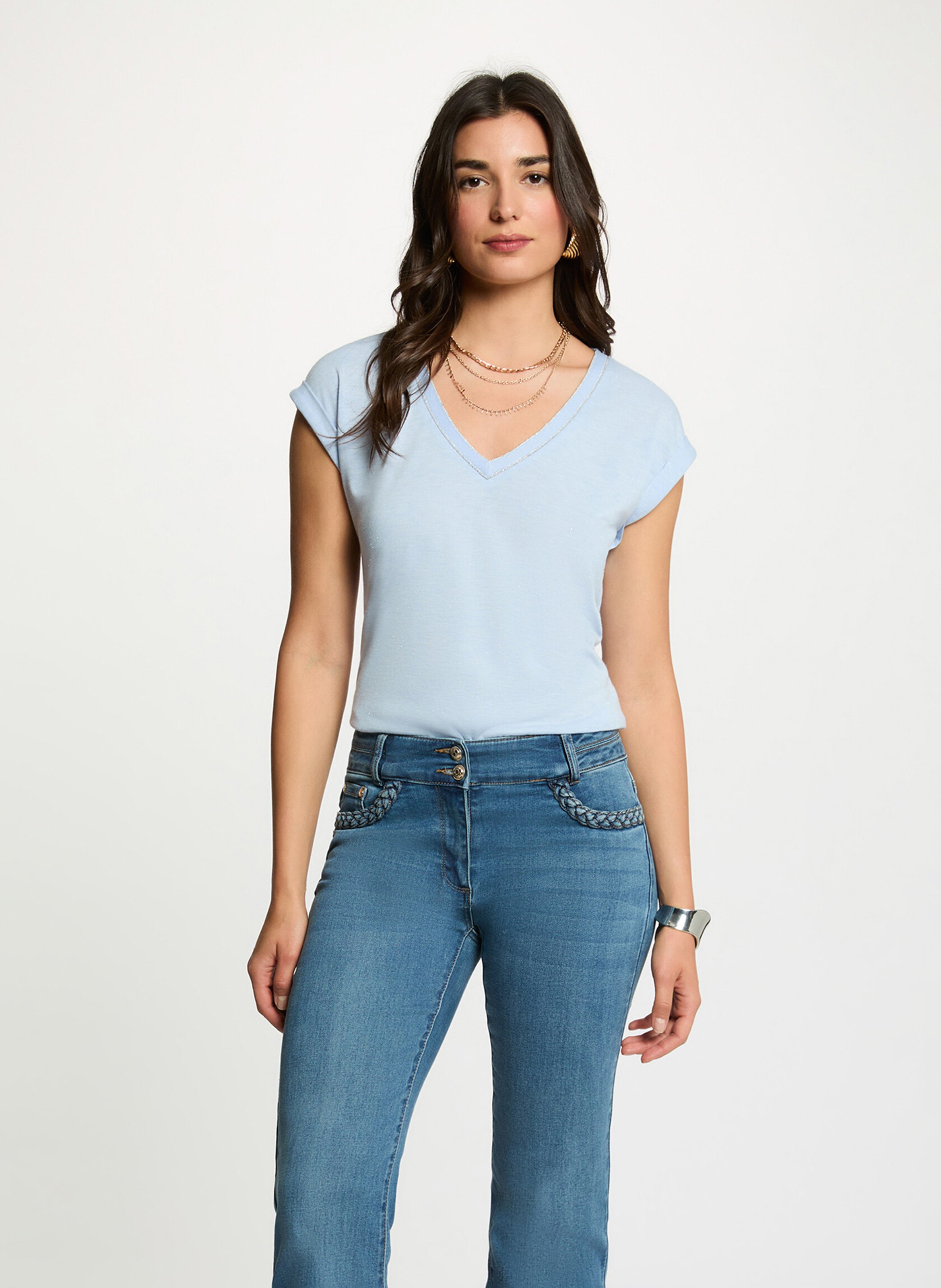 Tee-shirt droit manches courtes  MORGAN