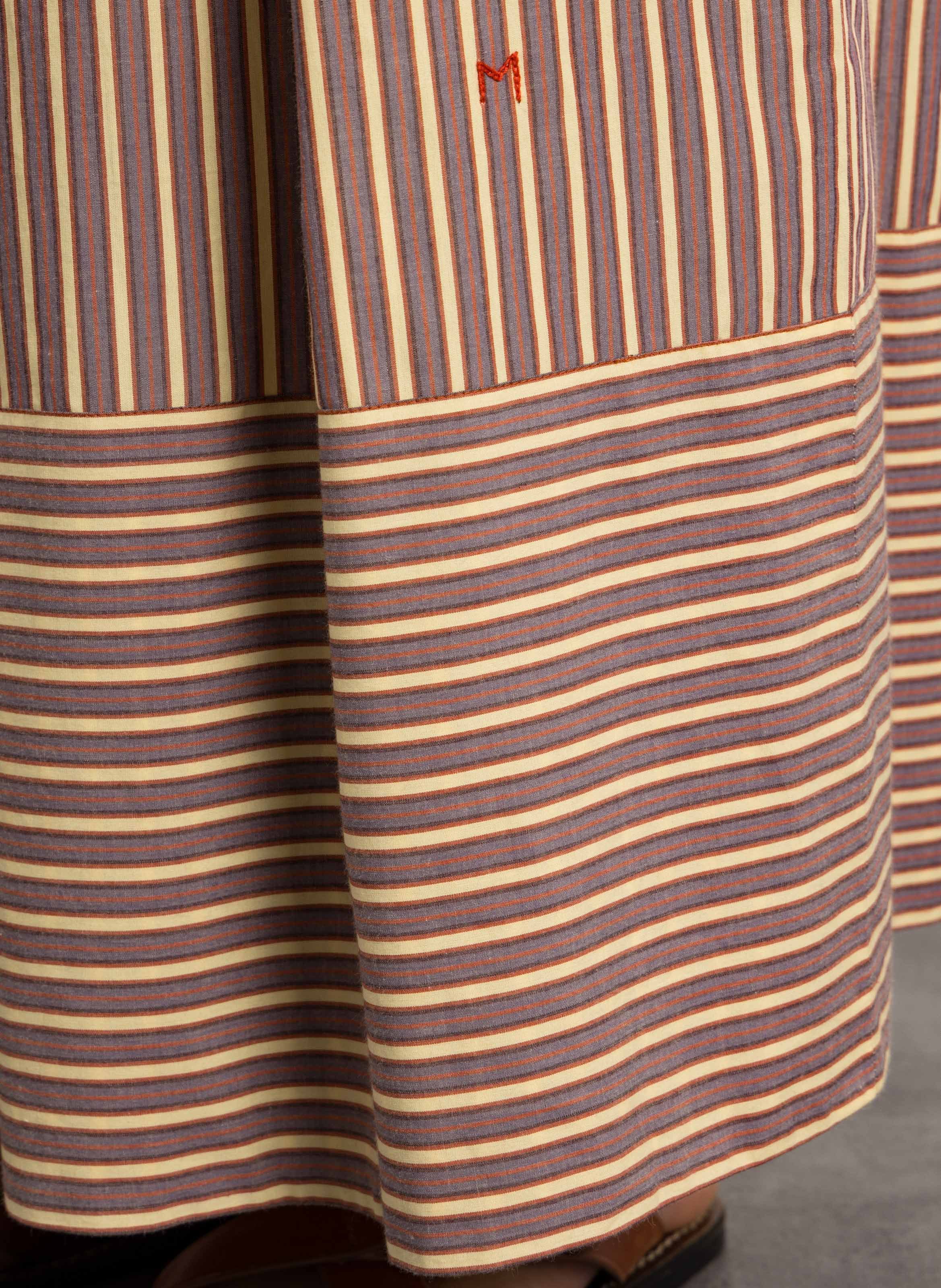 Jupe longue évasée taille haute MOISMONT Prune