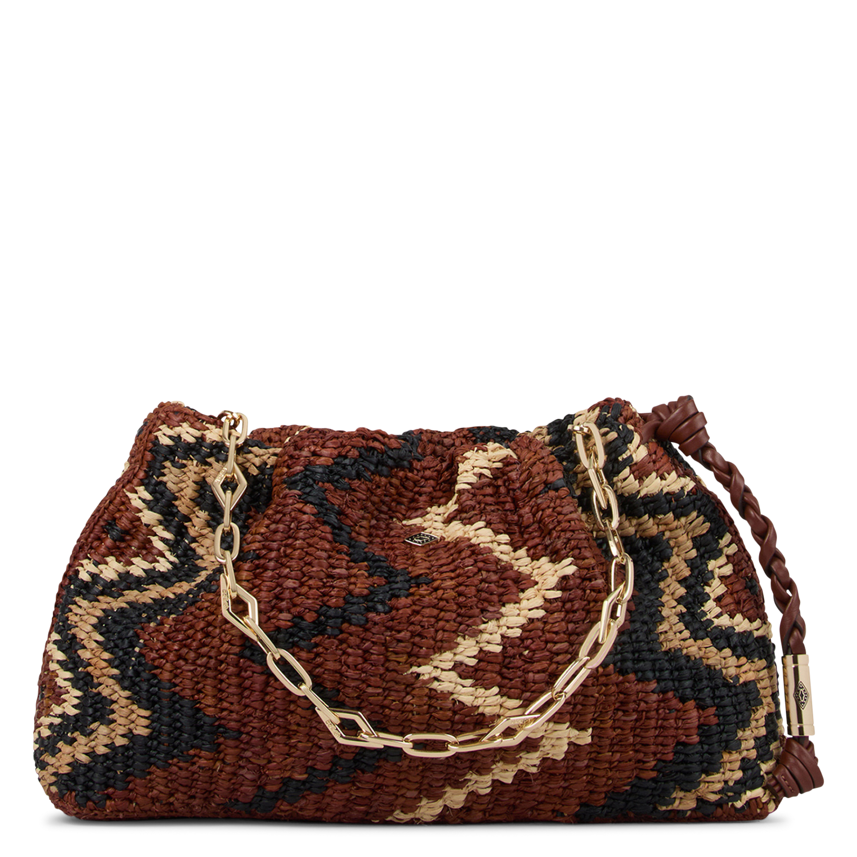 Raffia clutch bag BA&SH Multicolored