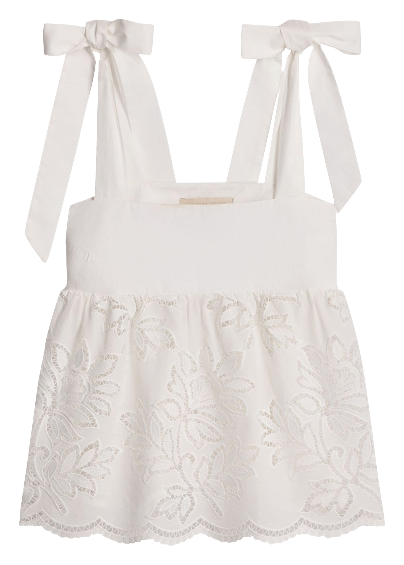 Top brodé en coton  VANESSA BRUNO Blanc