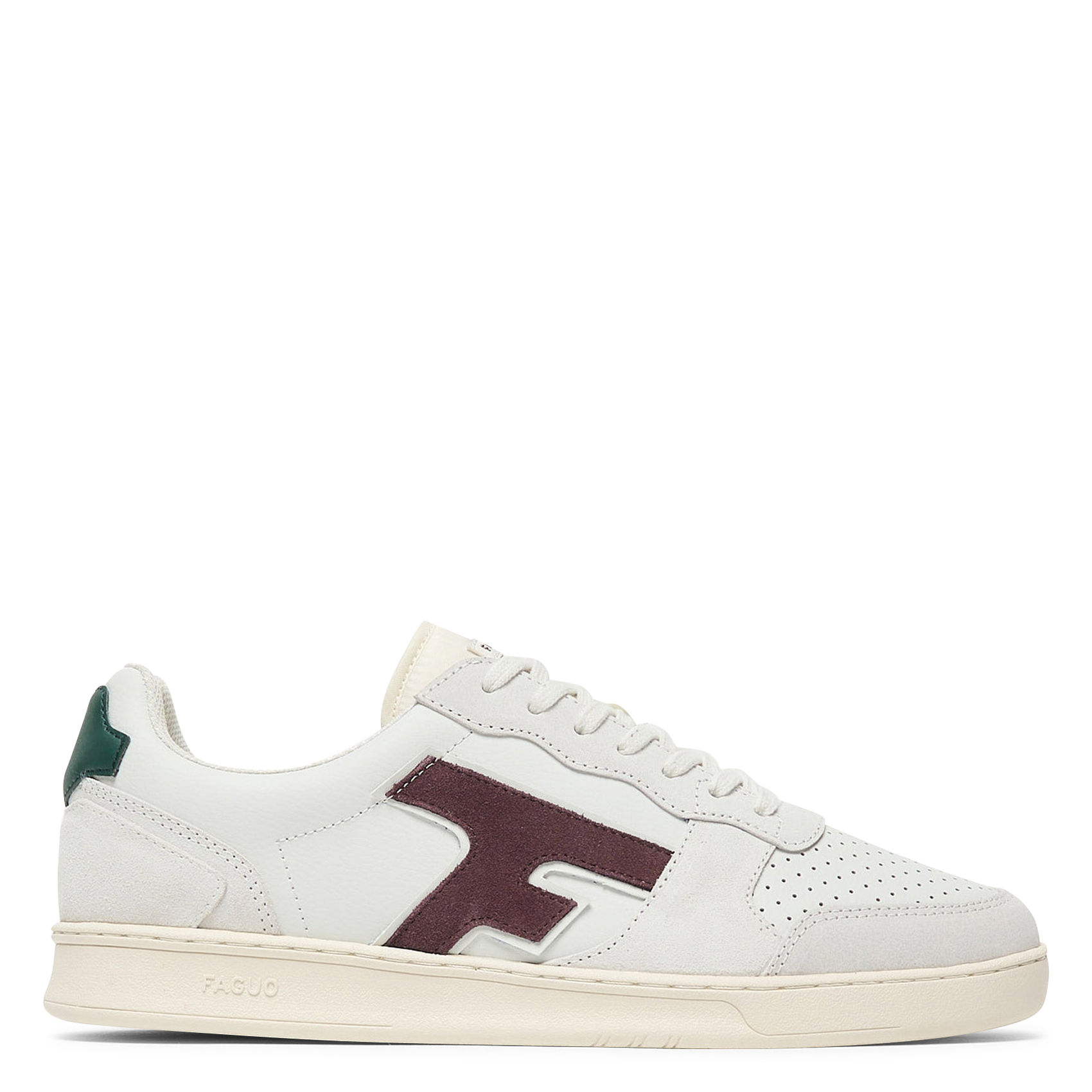 Lage, leren sneakers FAGUO Wit