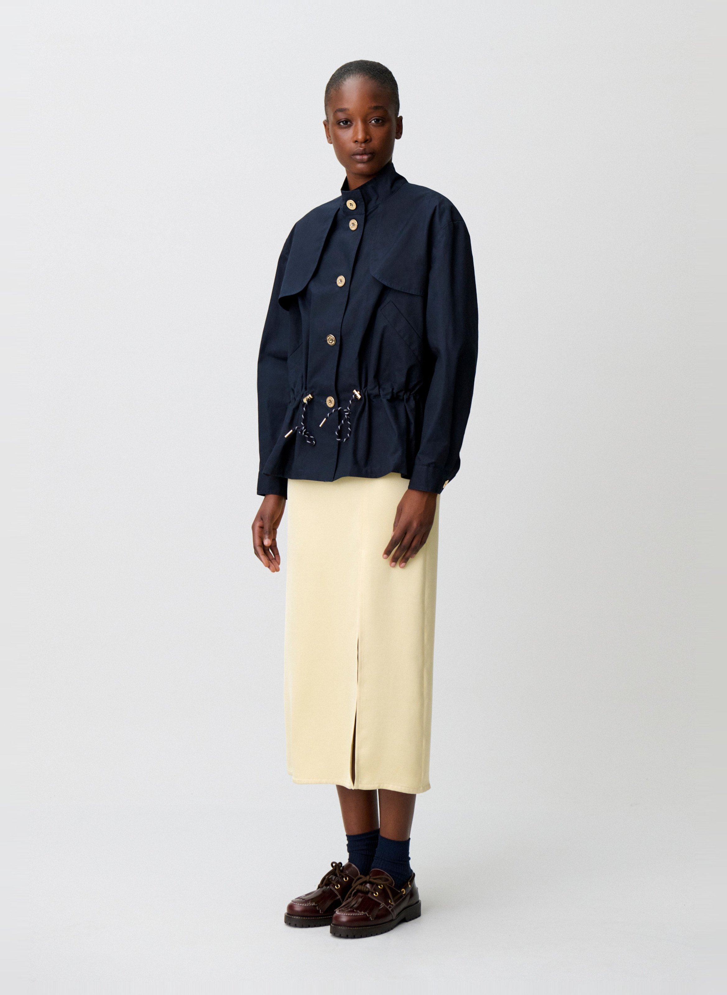 Veste ajustable boutonnée unie CLAUDIE PIERLOT Bleu