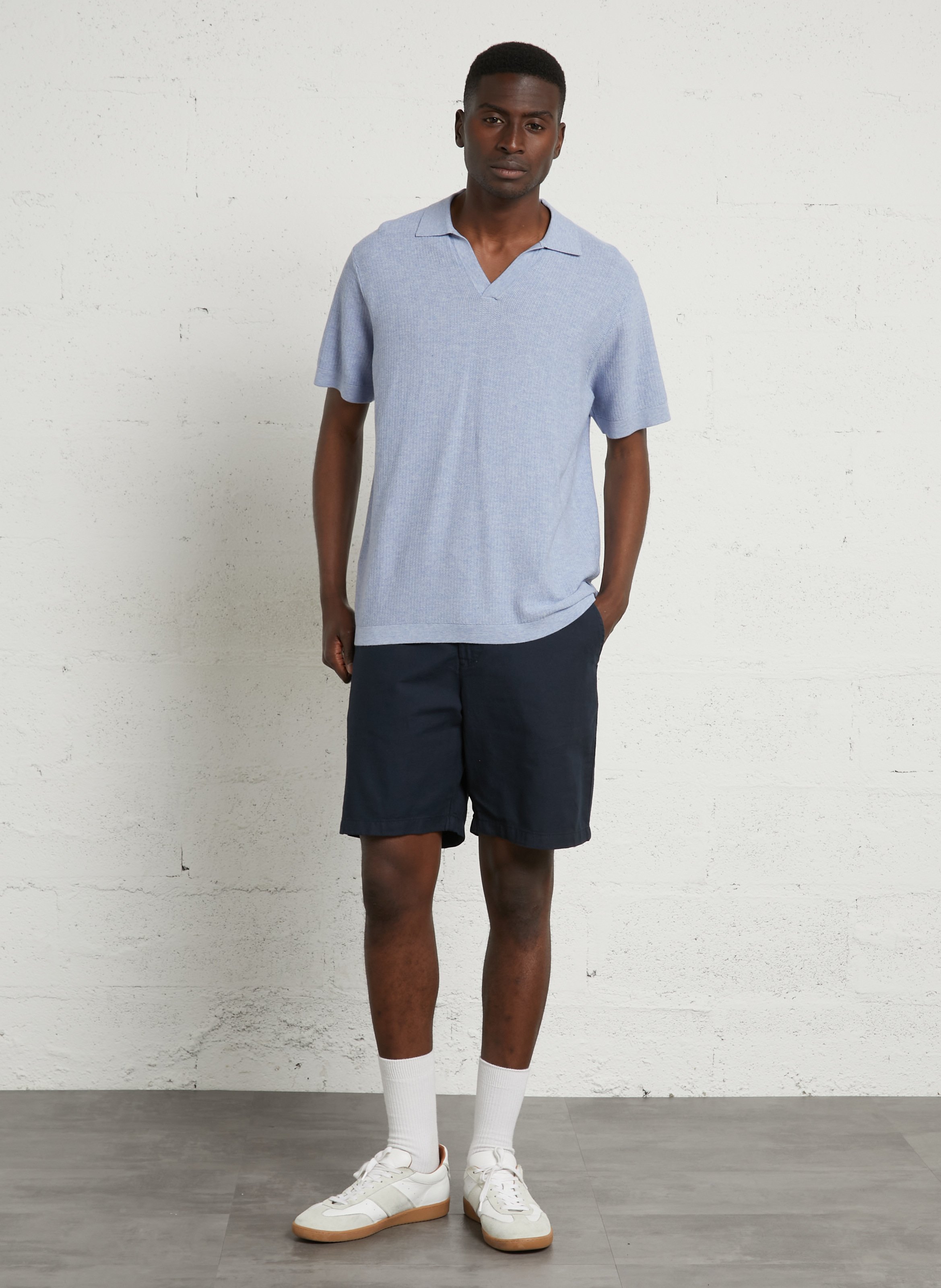 Short droit en coton et lin PEPE JEANS Bleu