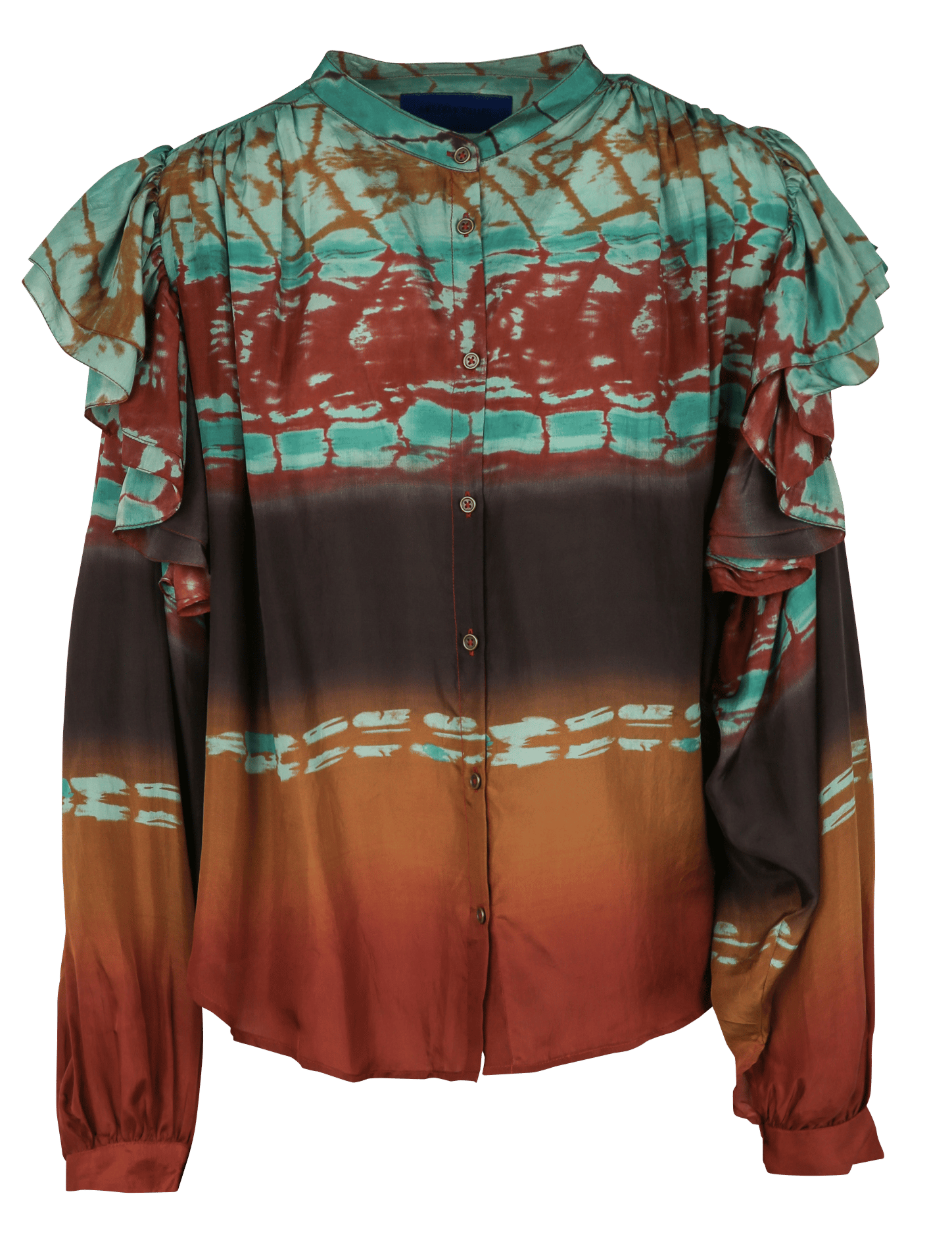 Printed blouse with round neckline MES DEMOISELLES Multicolored