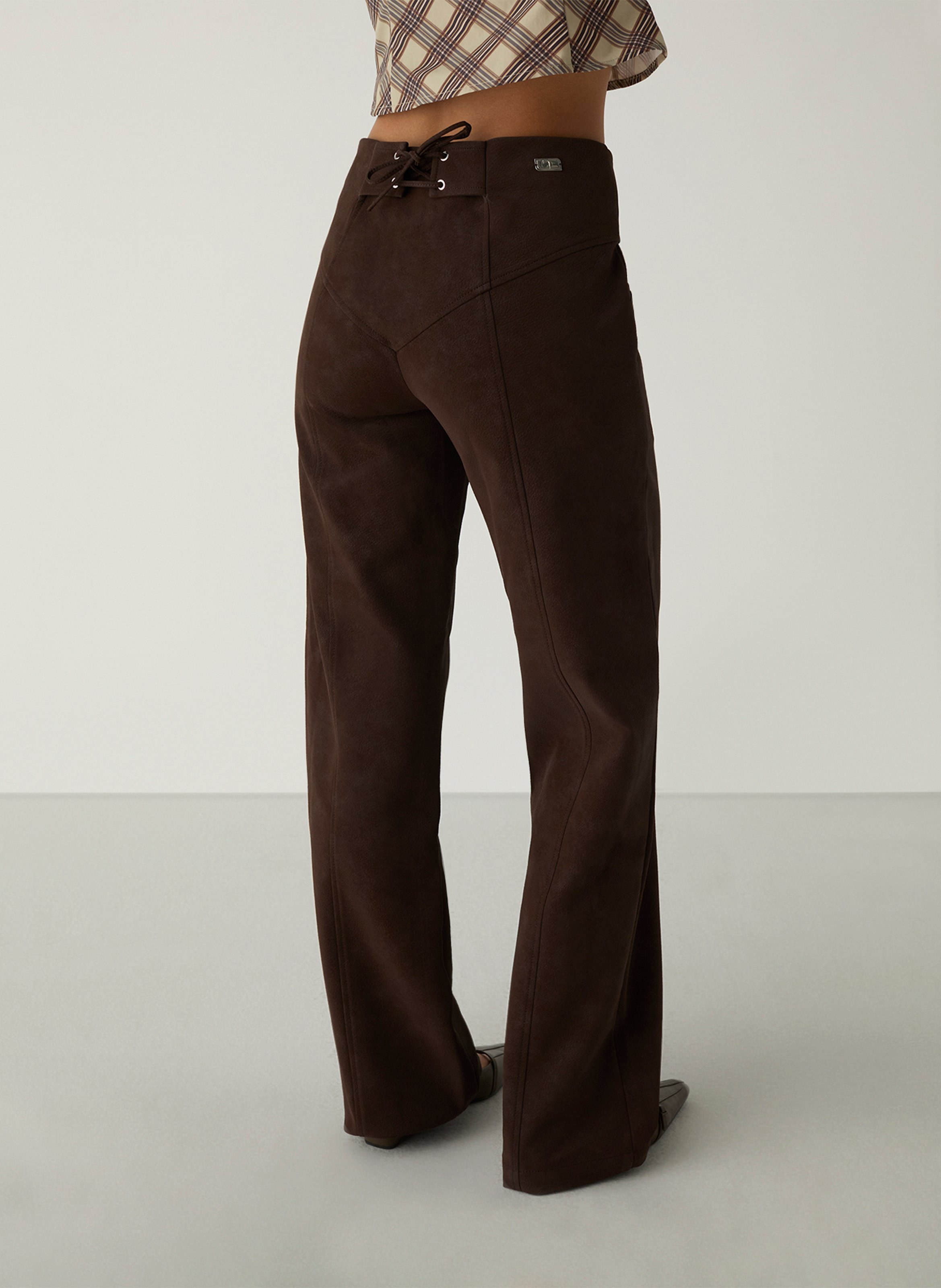 Straight-leg pants LAAGAM Brown