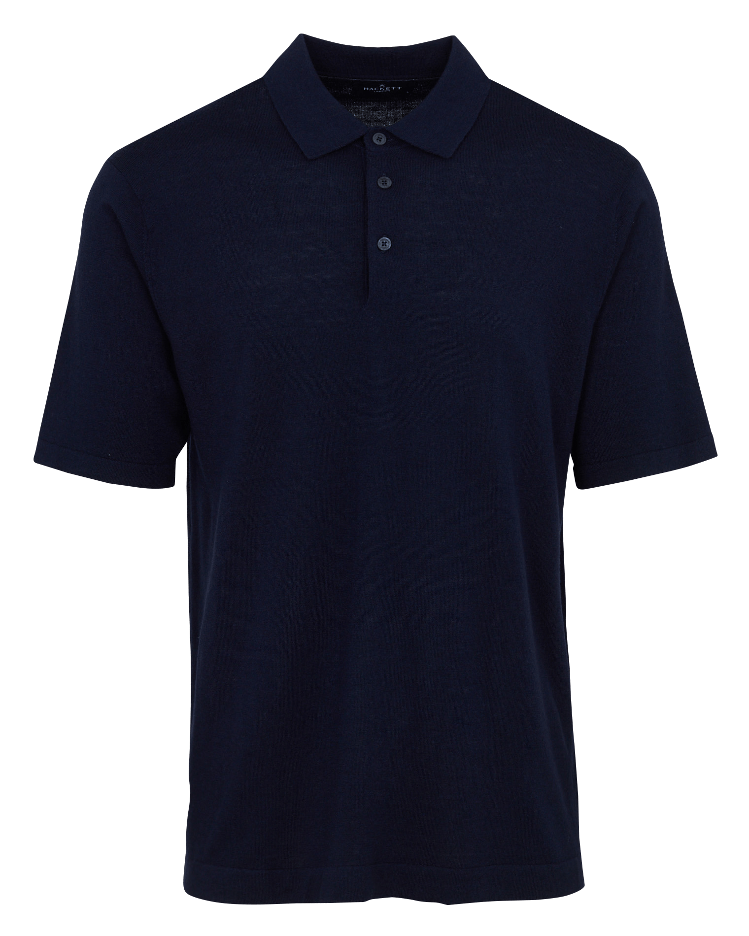 Short-sleeved wool blend polo HACKETT Blue