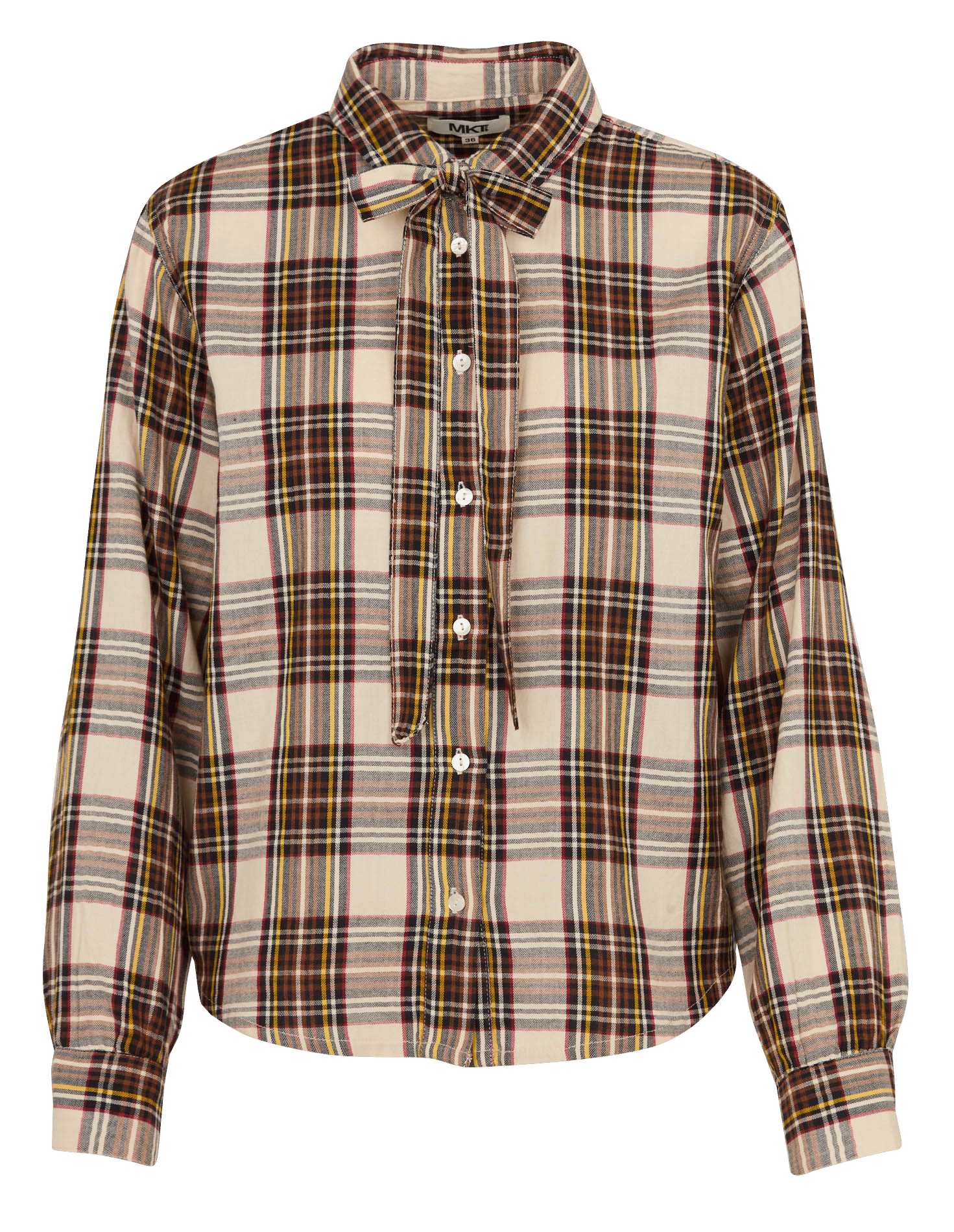 Chemise droit col classique à carreaux en coton MKT Multicolore