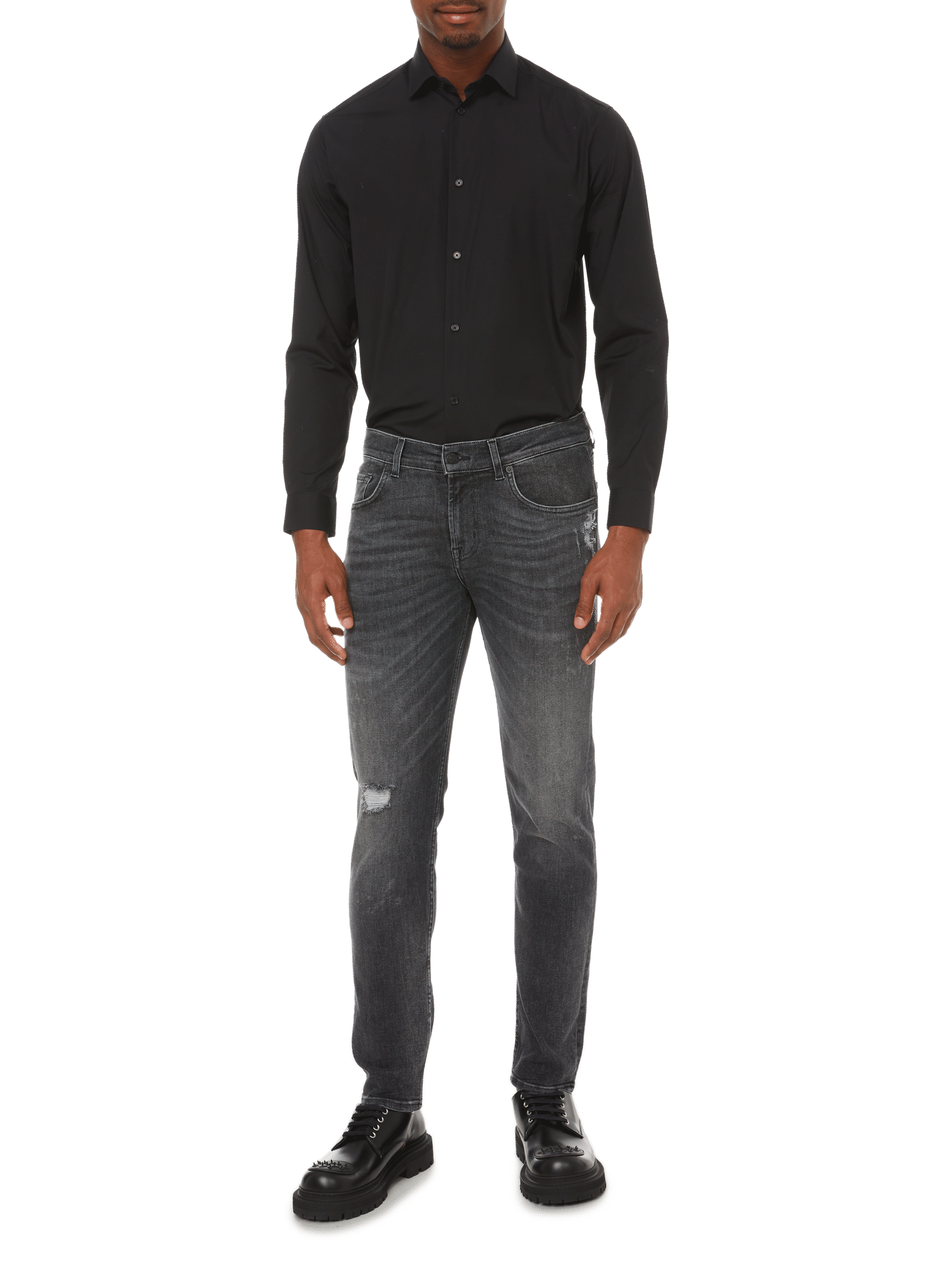 Krave-D cotton shirt AU PRINTEMPS PARIS Black