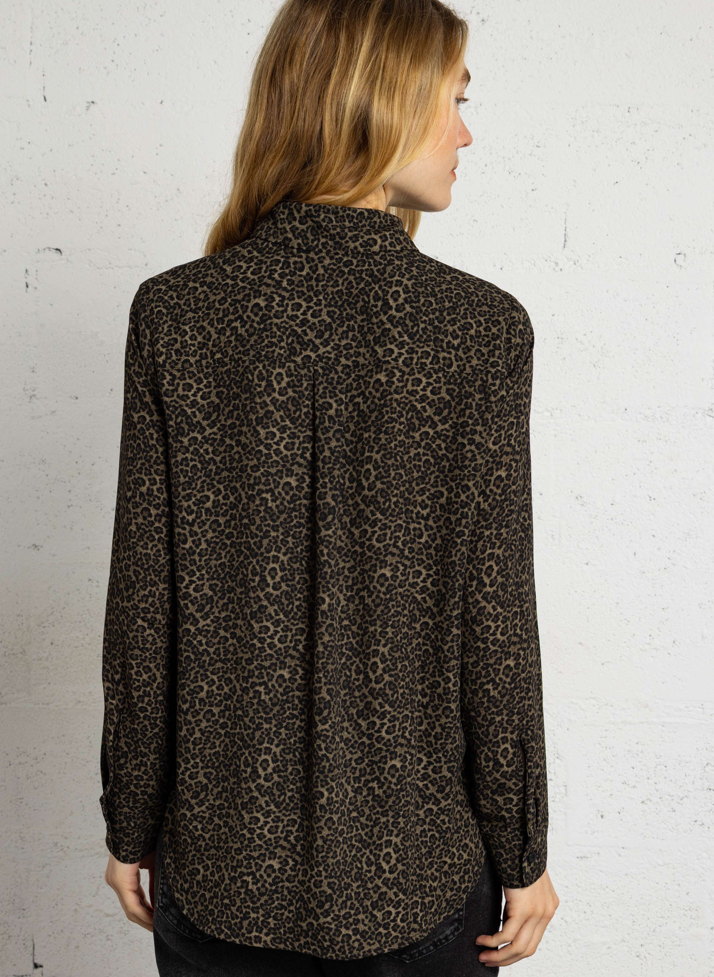 Straight printed shirt LE TEMPS DES CERISES Green