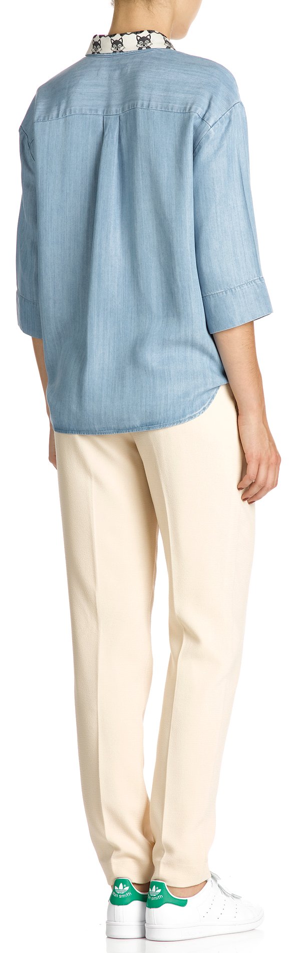 Baskets basses en cuir ADIDAS Blanc