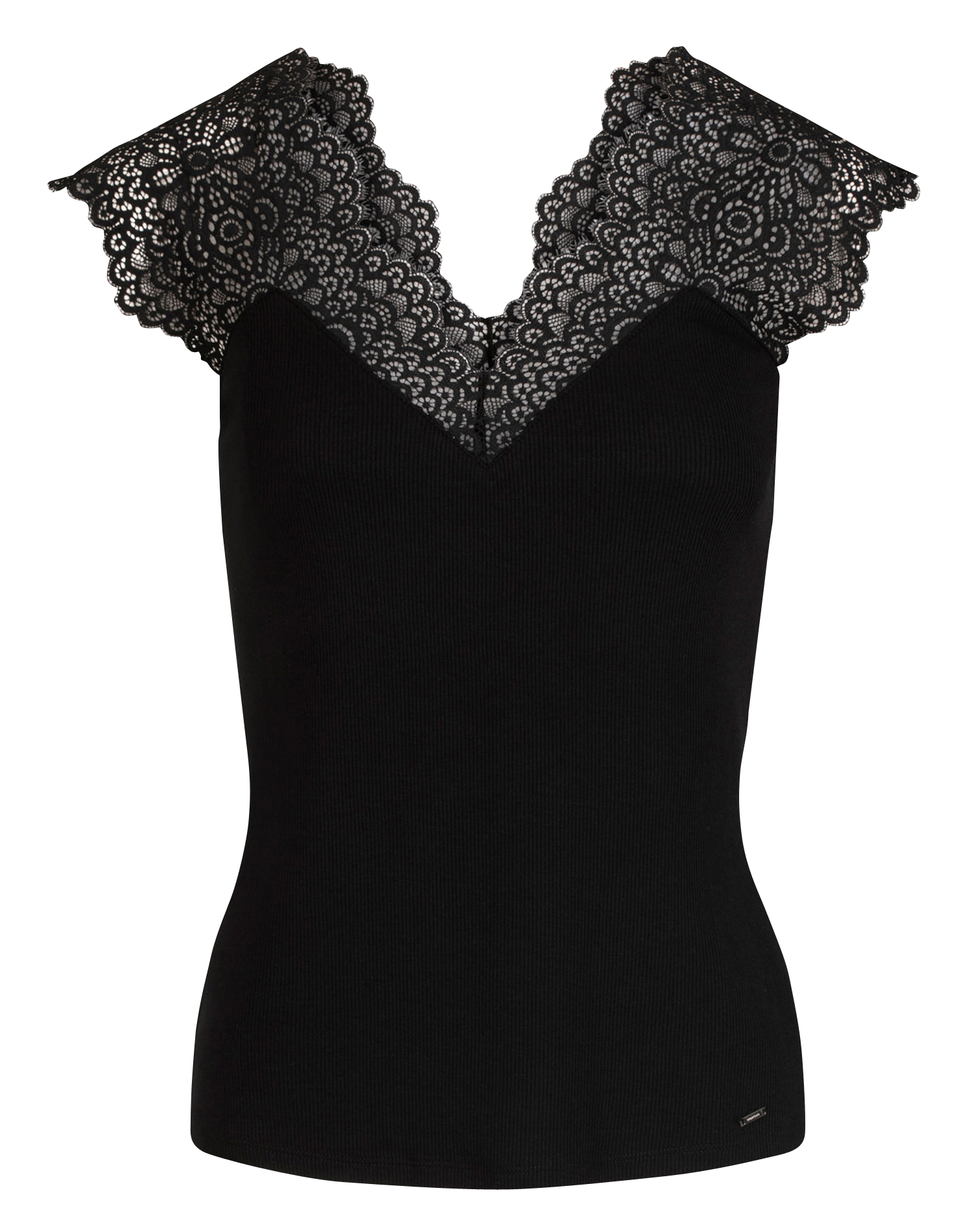 Ärmelloses Top mit Einsätzen MORGAN Schwarz