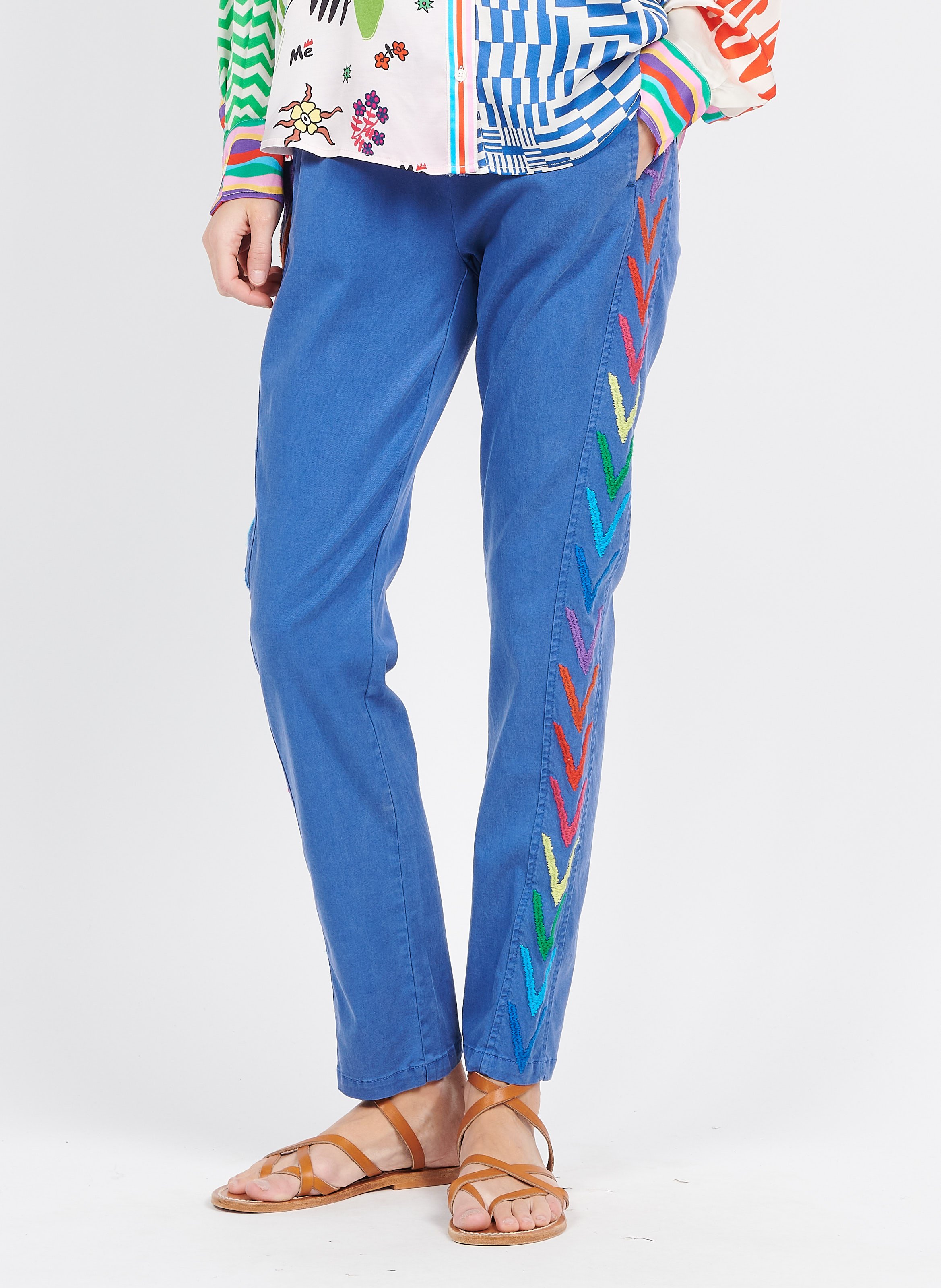 Pantalon droit avec broderies  SACK S