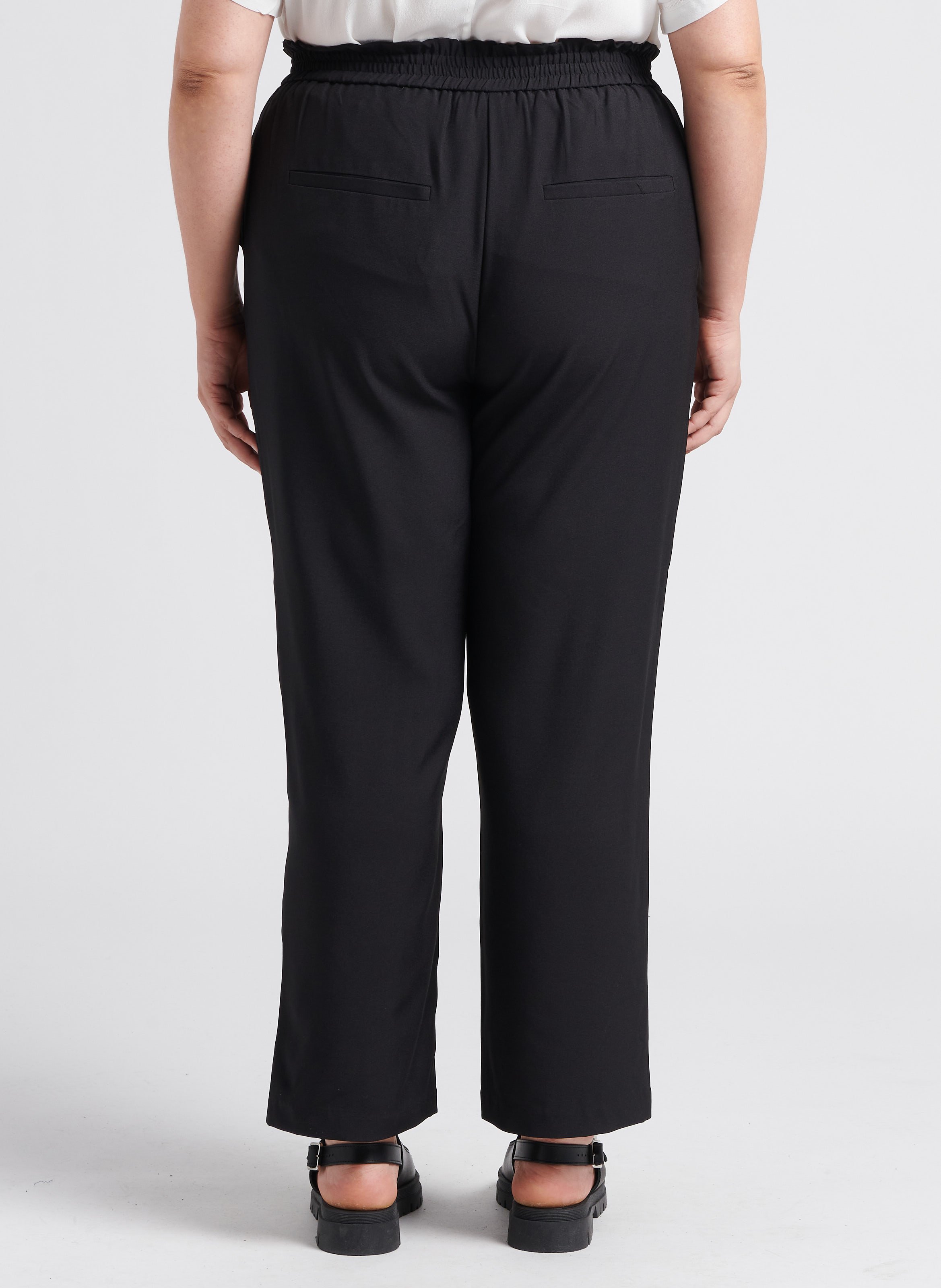 Pantalon droit uni EVOKED Noir