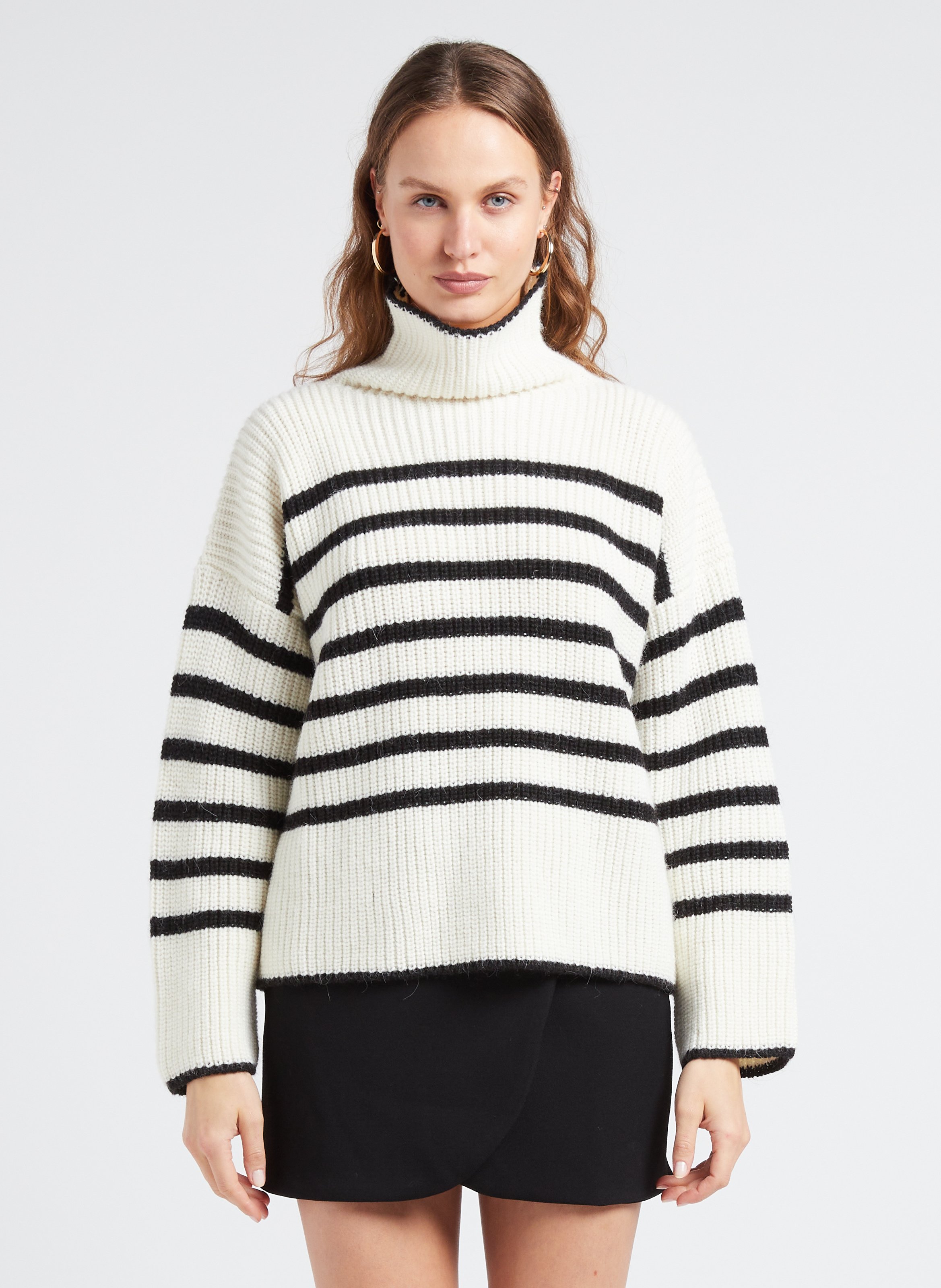 Pull laine beige online femme