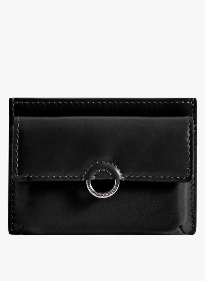 Porte monnaie En Cuir Effet M tallis Noir Claudie Pierlot Femme