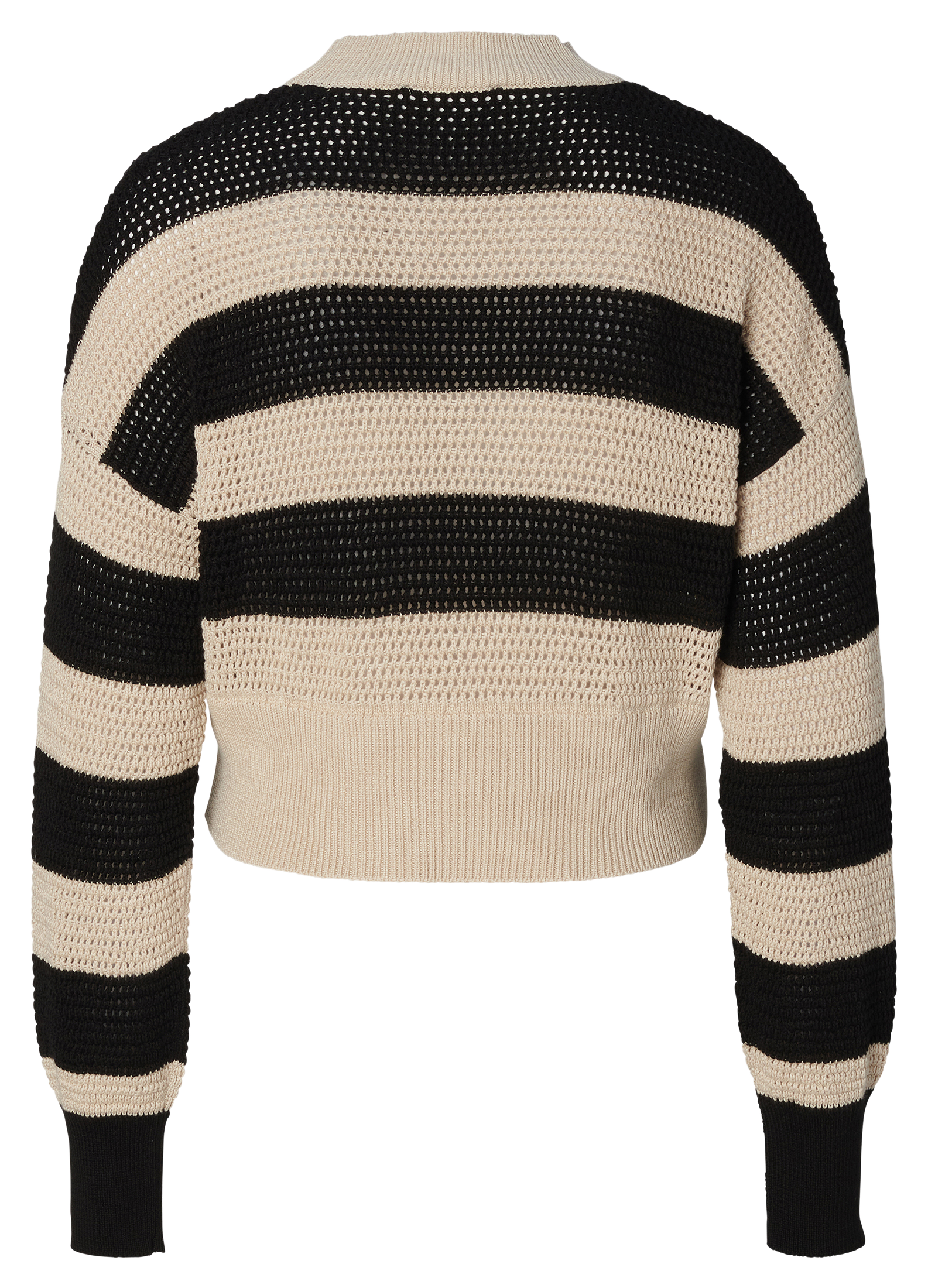 Short high-neck cotton blend sweater NOPPIES Black