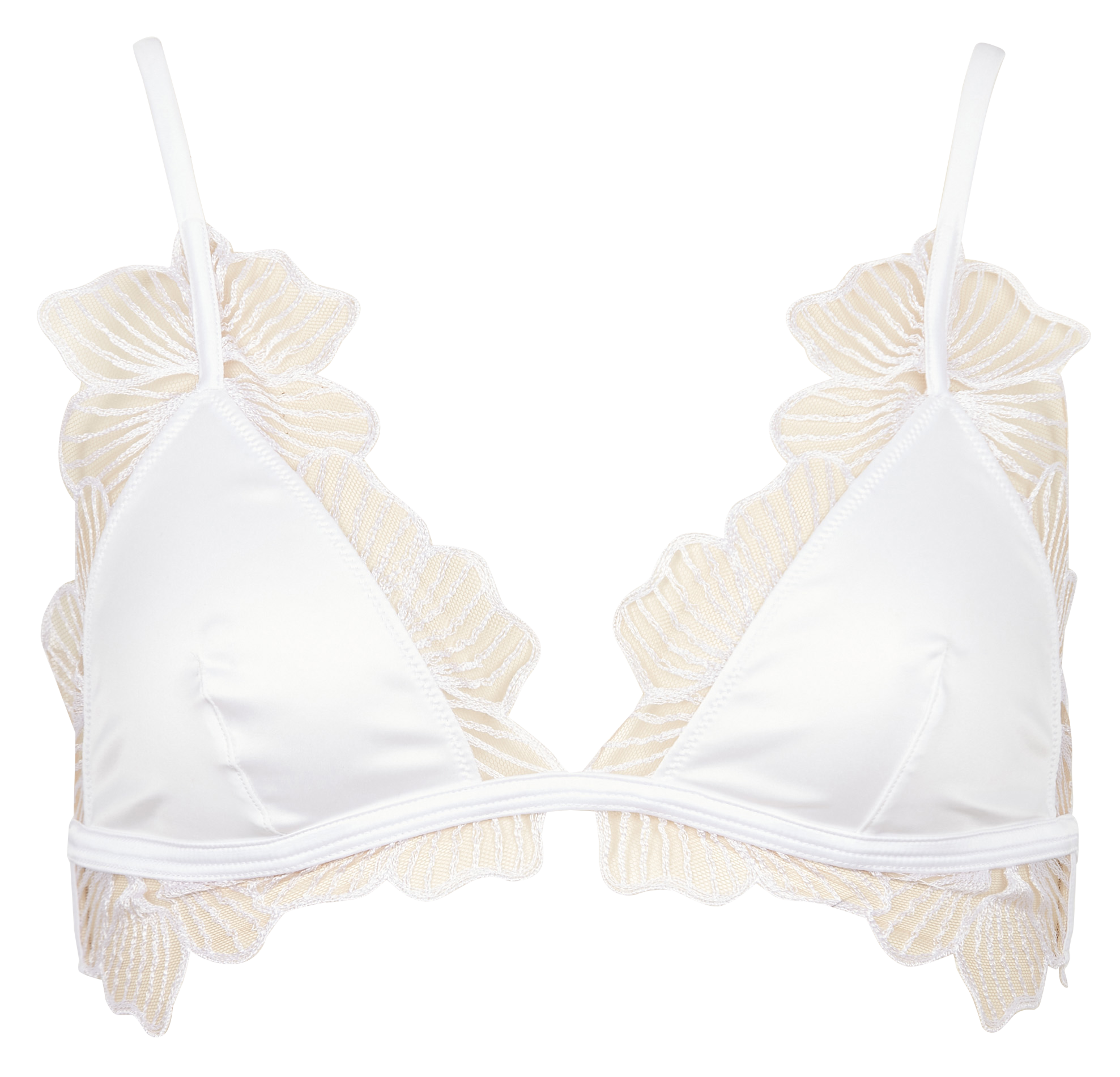 Embroidered triangle bra CHICHI CASTELNANGO White