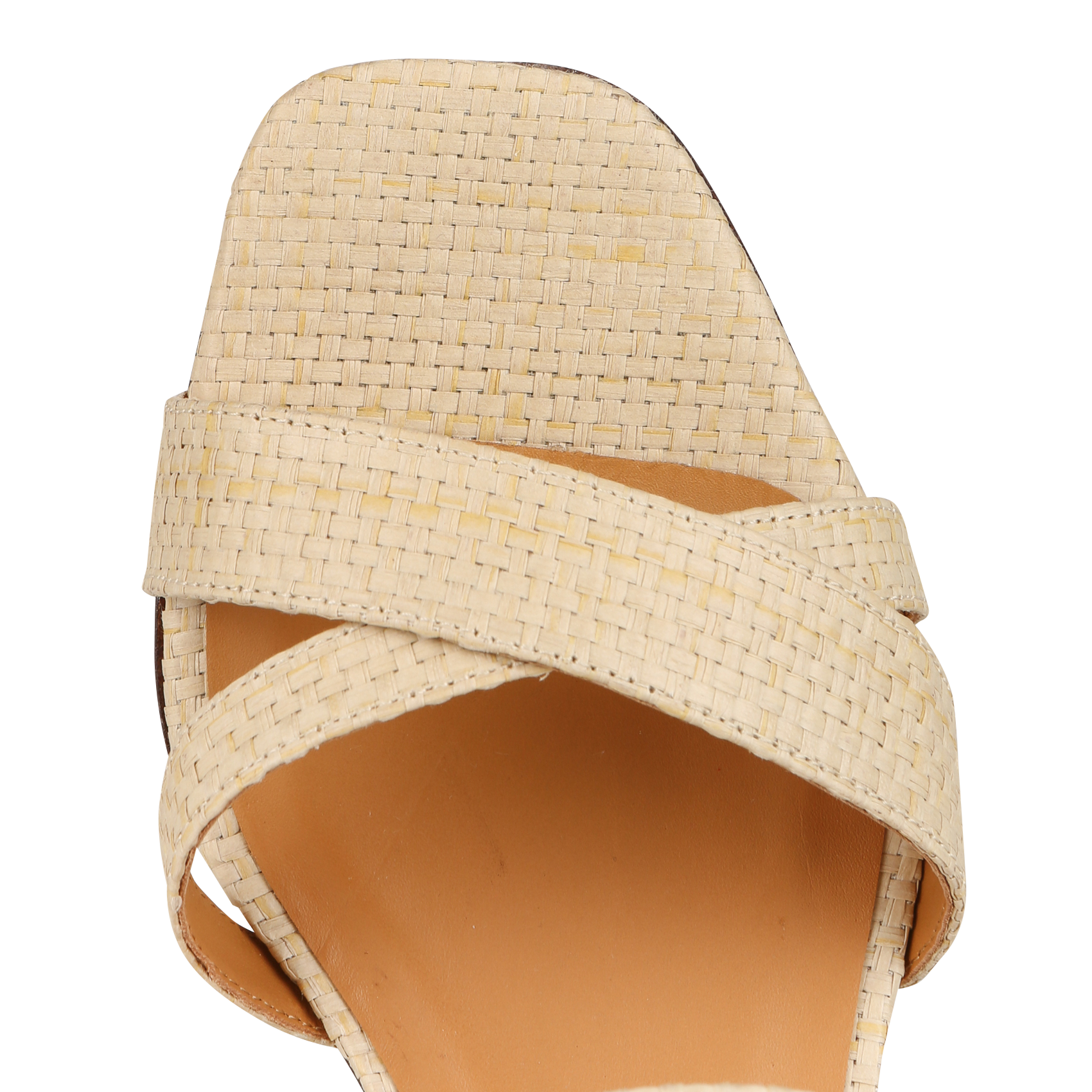 Sandales en cuir verni RIVECOUR Beige