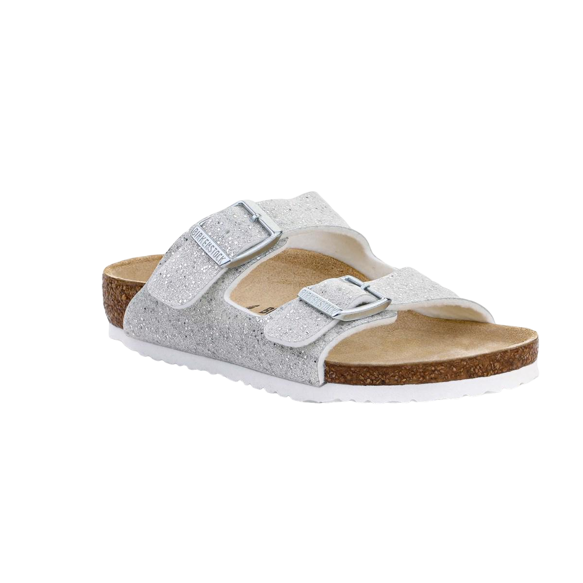 Faux leather sandals BIRKENSTOCK Silver
