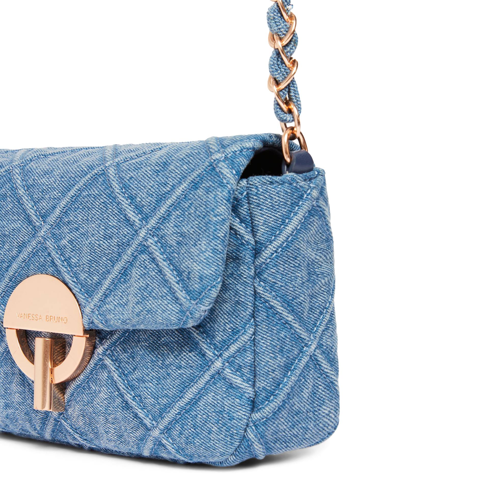 Crossbody bag in cotton denim VANESSA BRUNO Blue