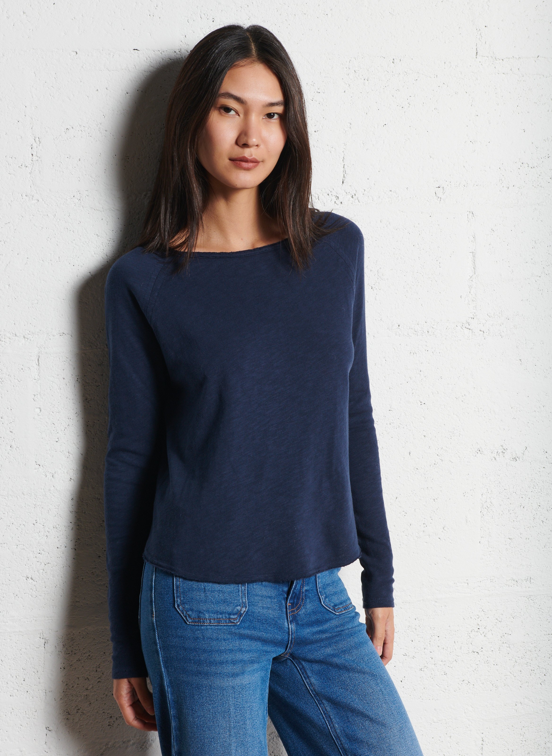 Boat-neck cotton T-shirt AMERICAN VINTAGE