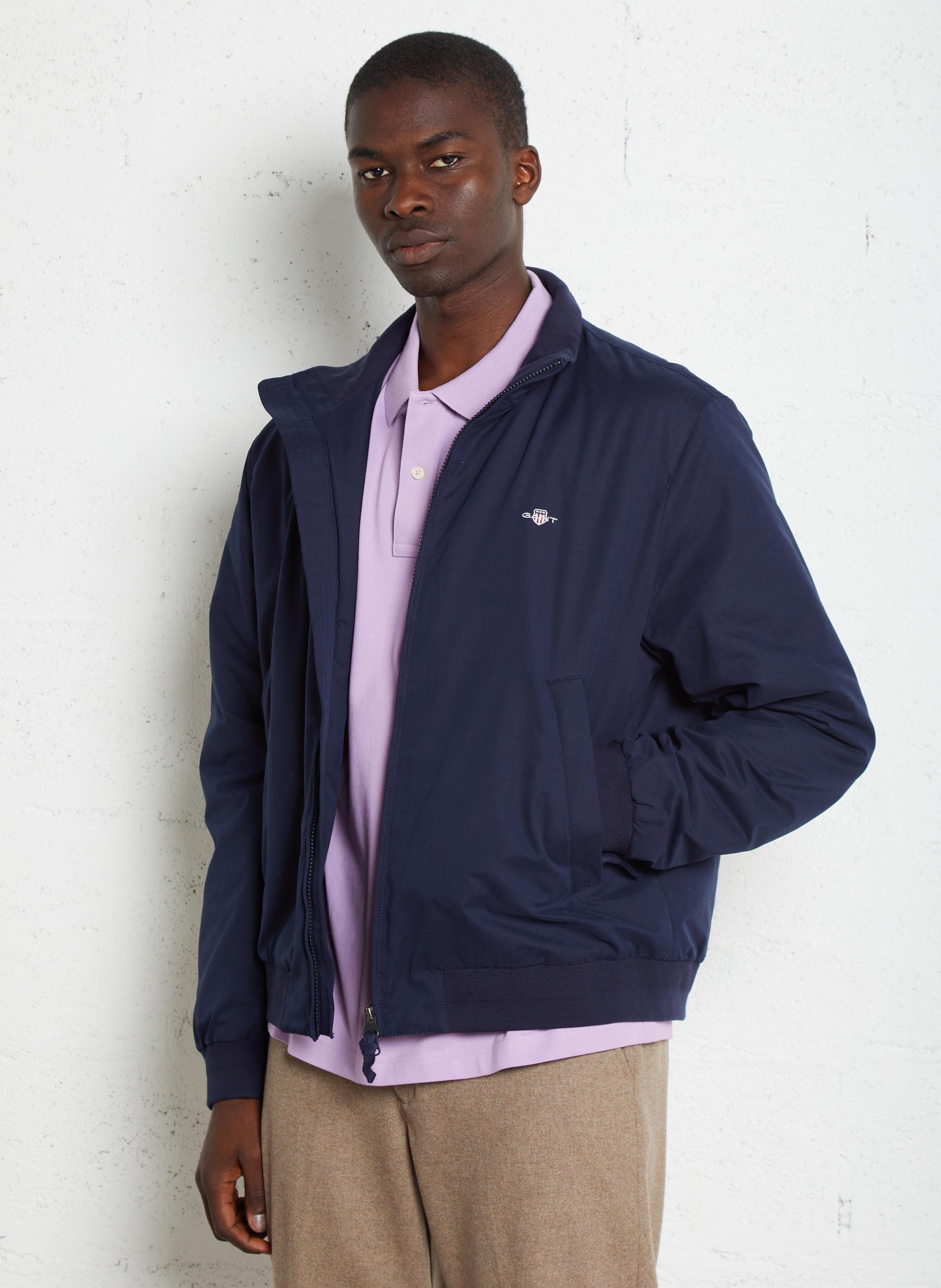 Gerade geschnittene Jacke mit Stehkragen GANT Blau