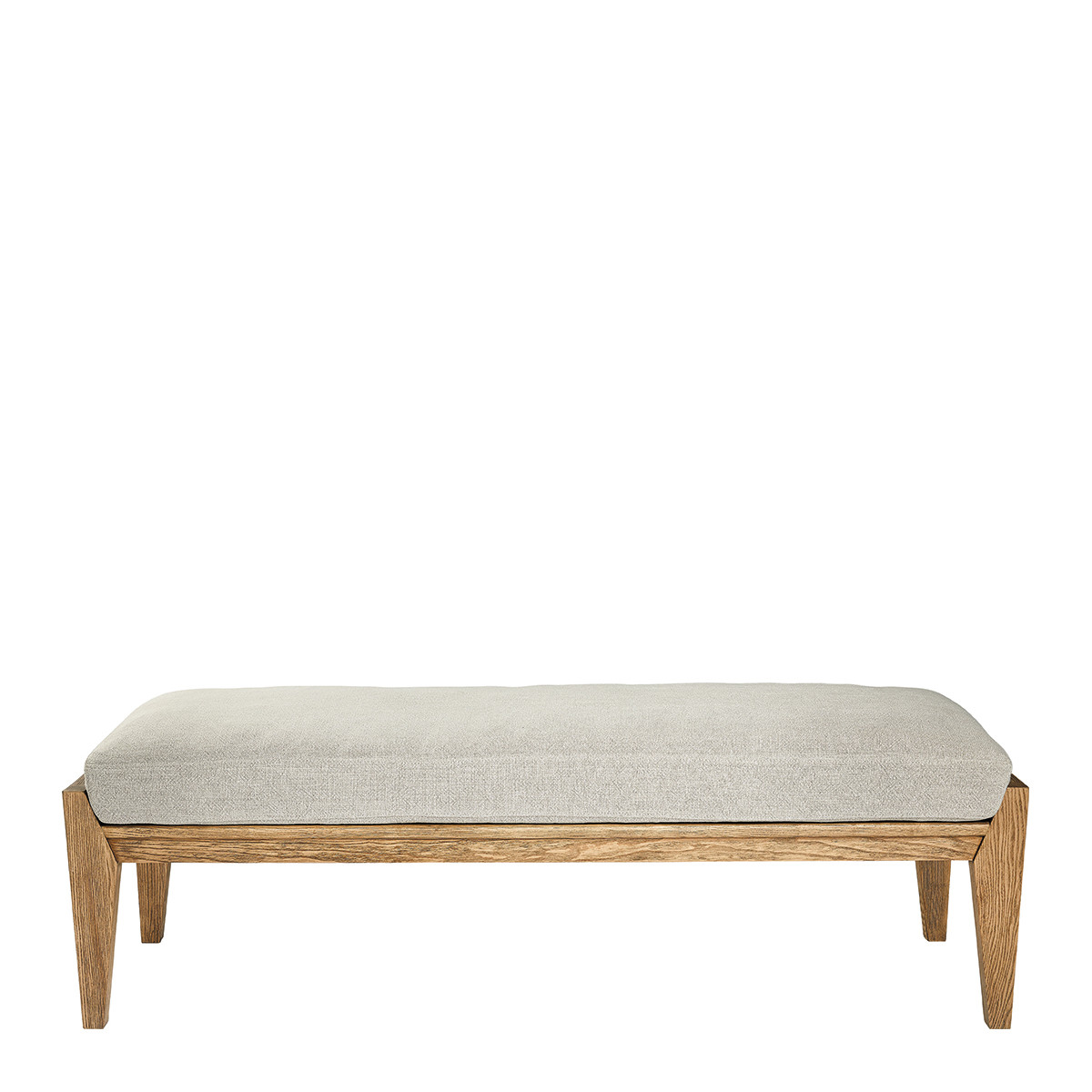 Beige Linen Blend Bench and Mattress BLANC D'IVOIRE Beige