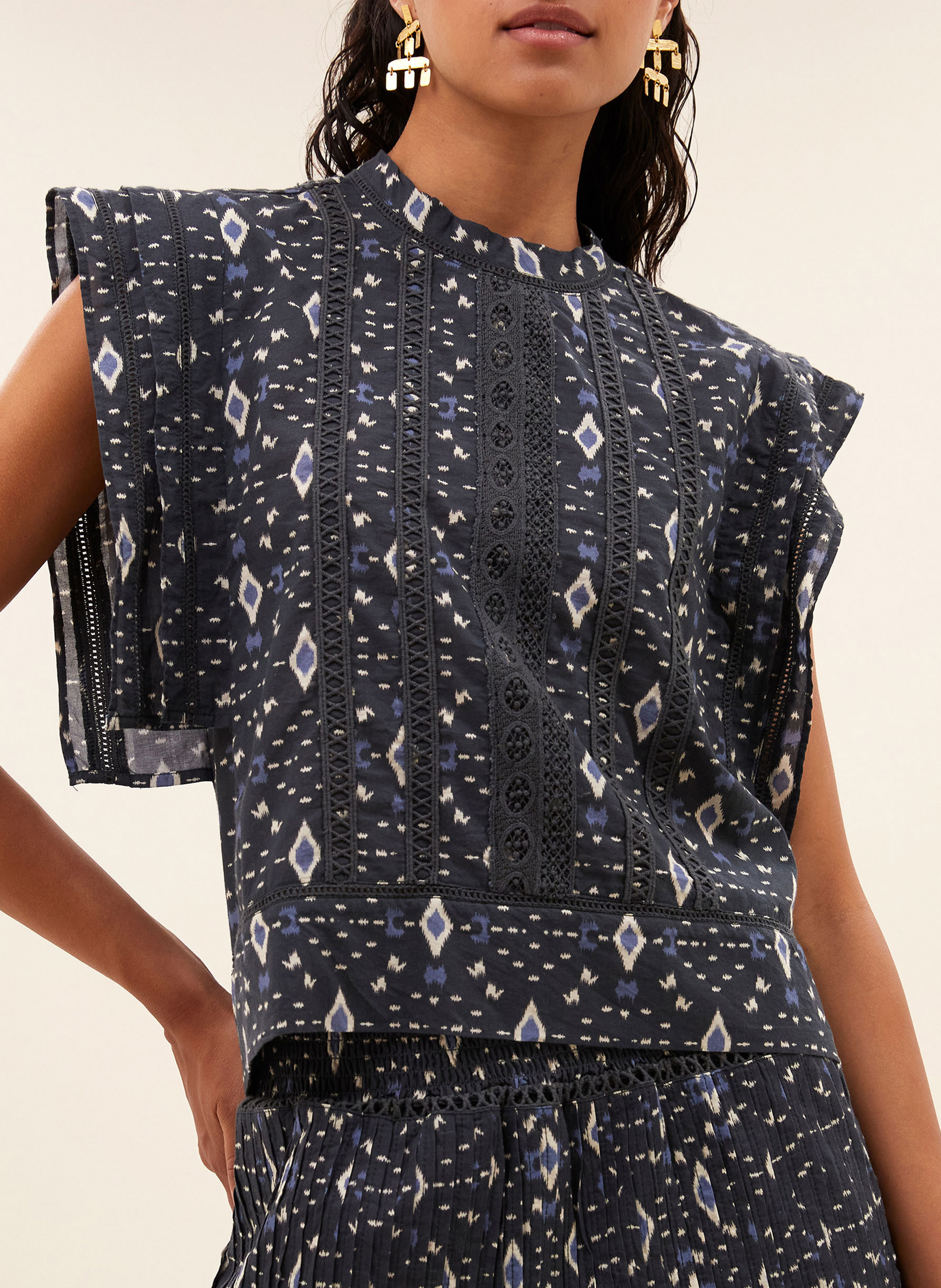 Cropped striped cotton shirt BY BAR