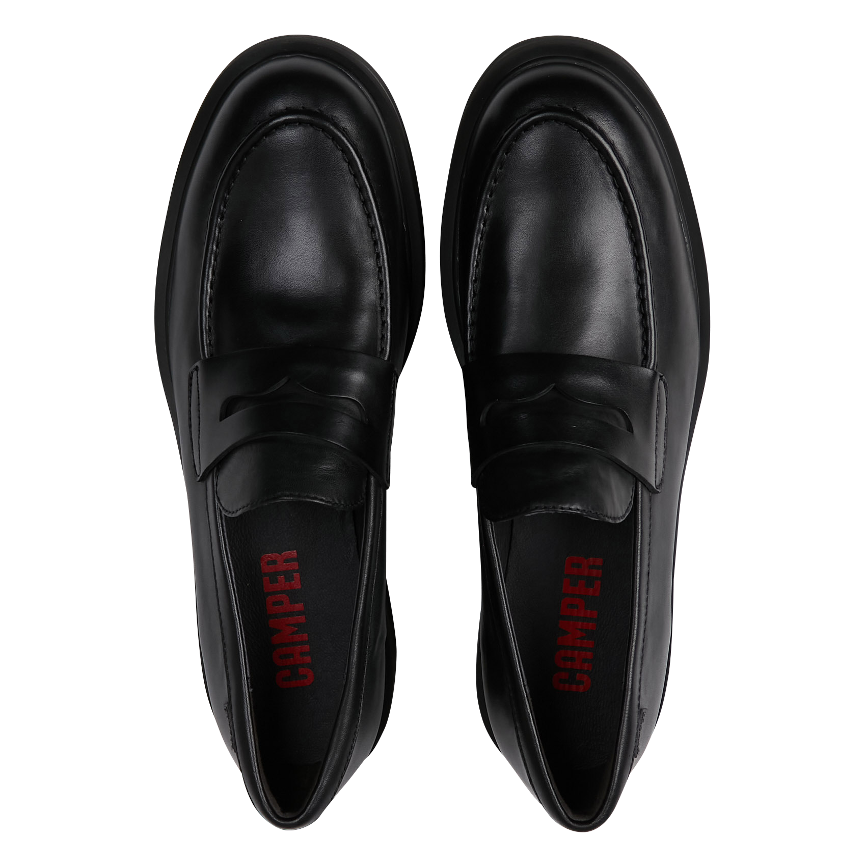 Mocassins à enfiler en cuir CAMPER Noir