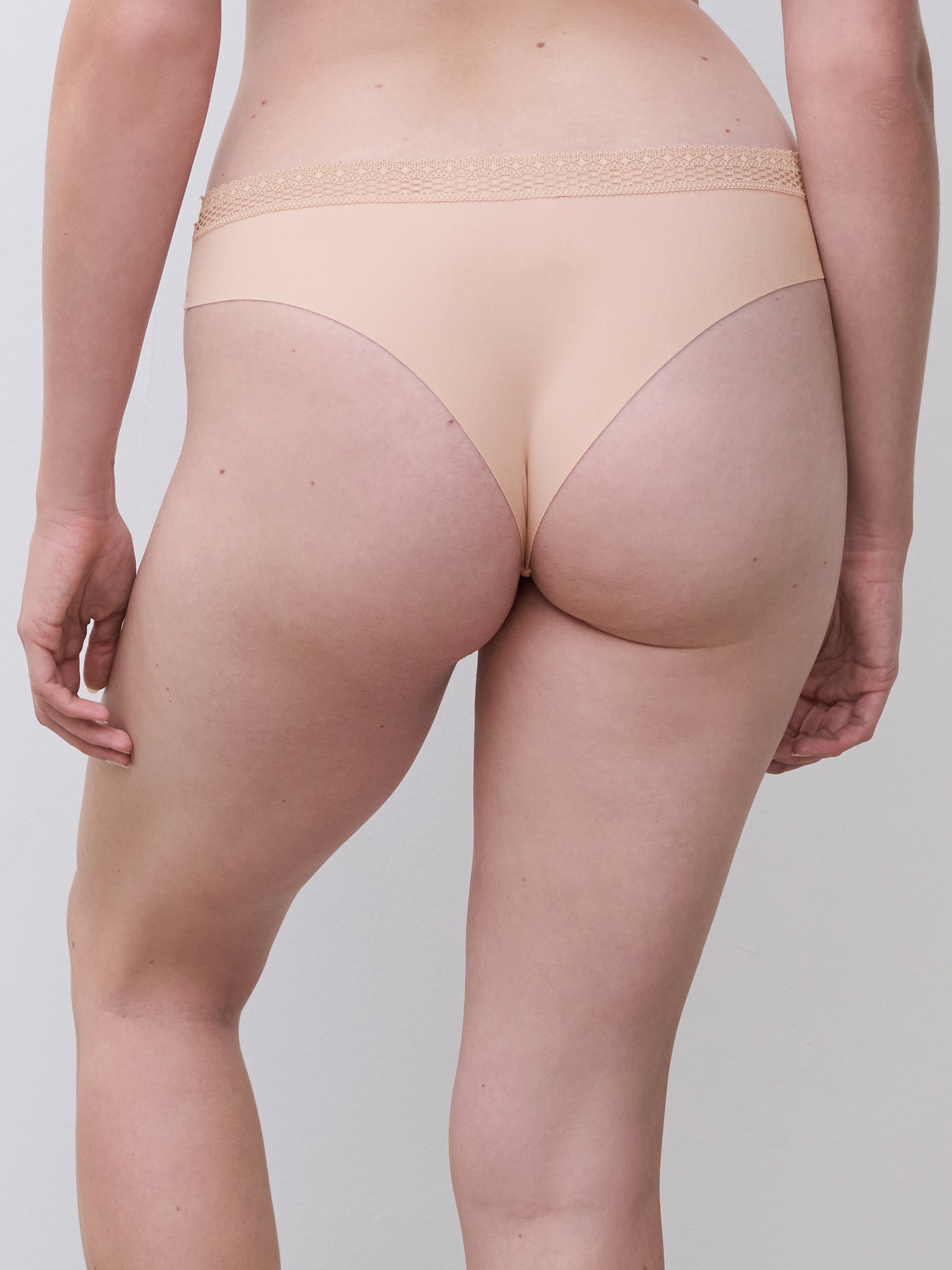 Cotton tanga CHANTELLE Beige