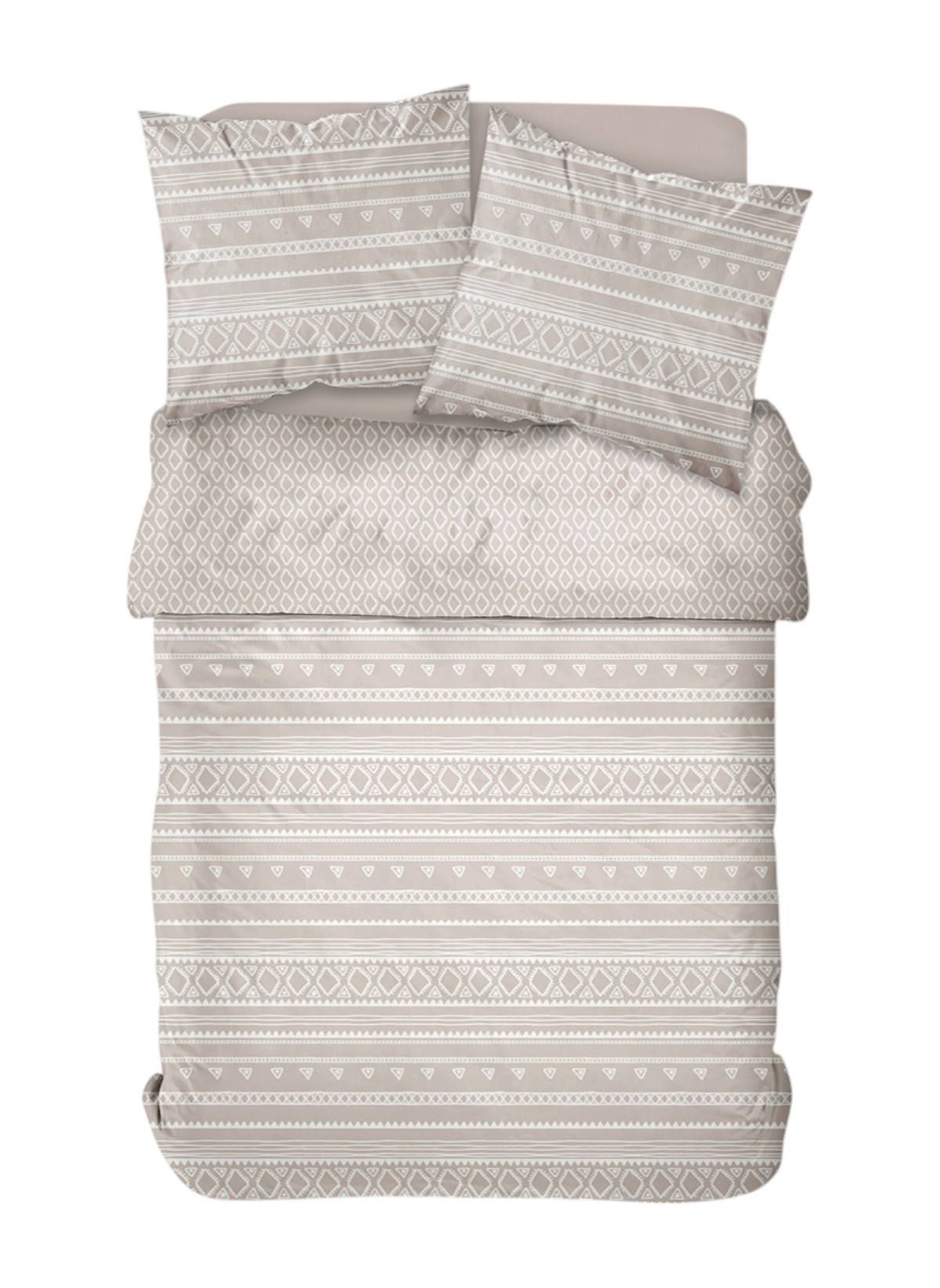 Printed cotton bed set TODAY LINGE DE MAISON Beige
