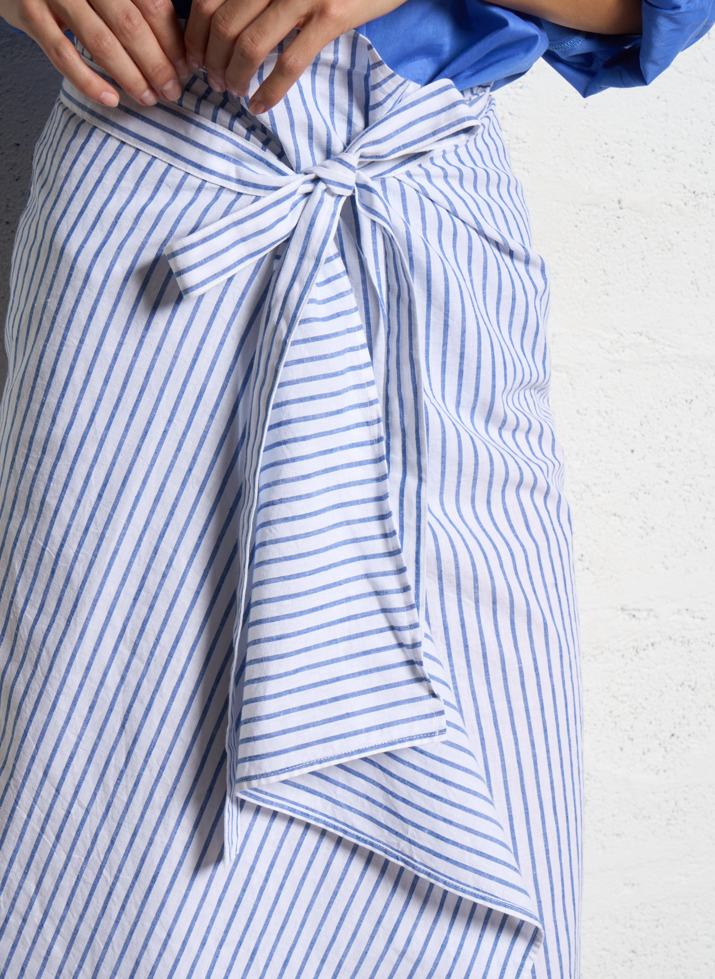 Jupe midi en coton mélangé imprimé DIEGA Blanc