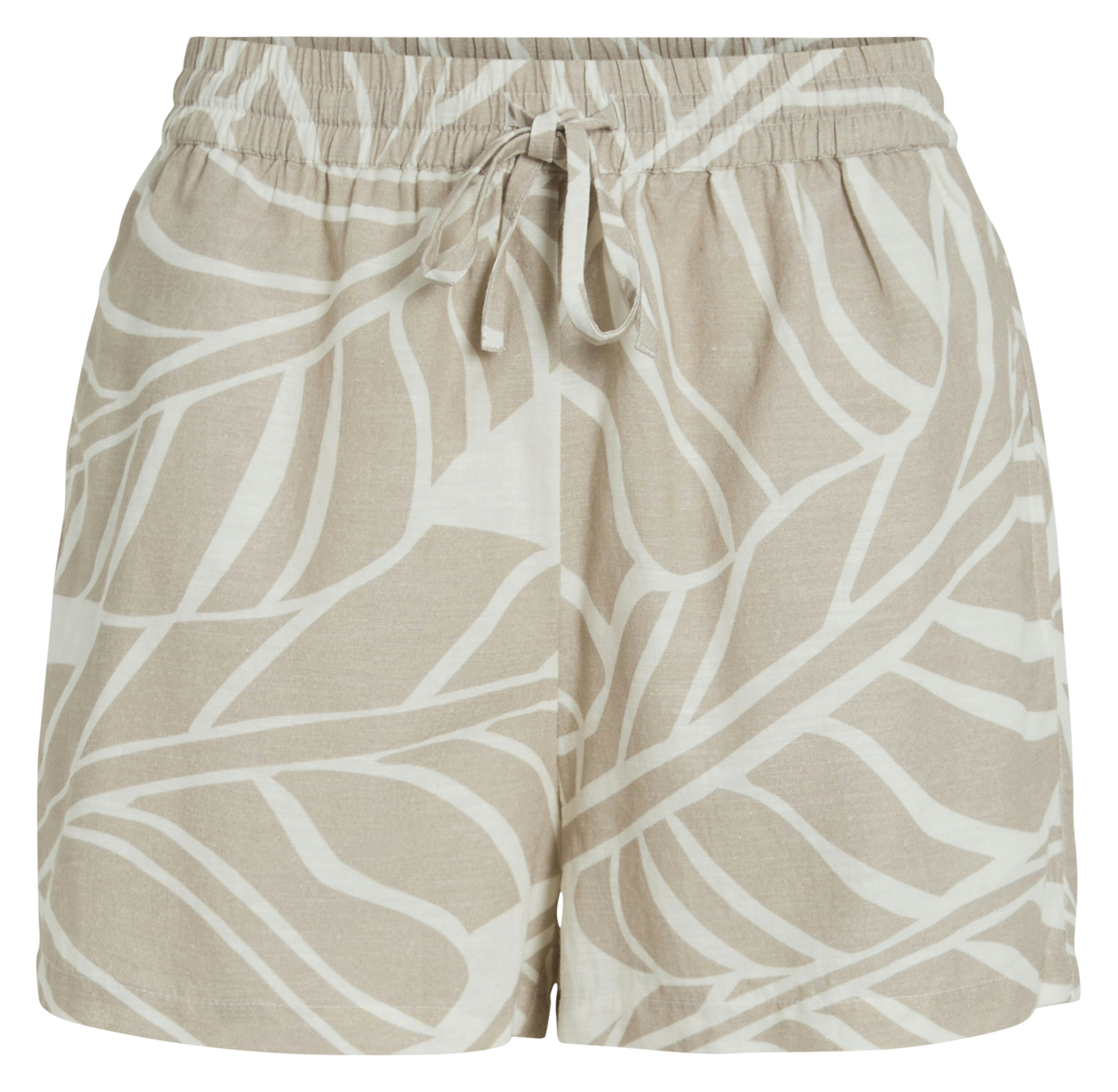 Short droit en coton mélangé imprimé VILA Gris