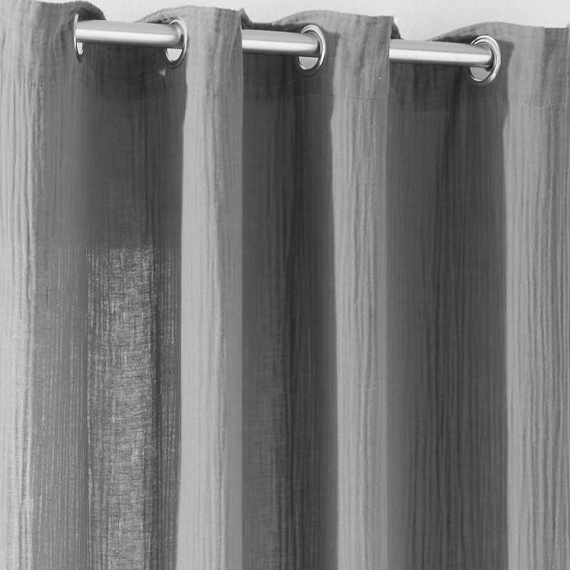 Blackout curtains lined with fleece COTON PUR Grey