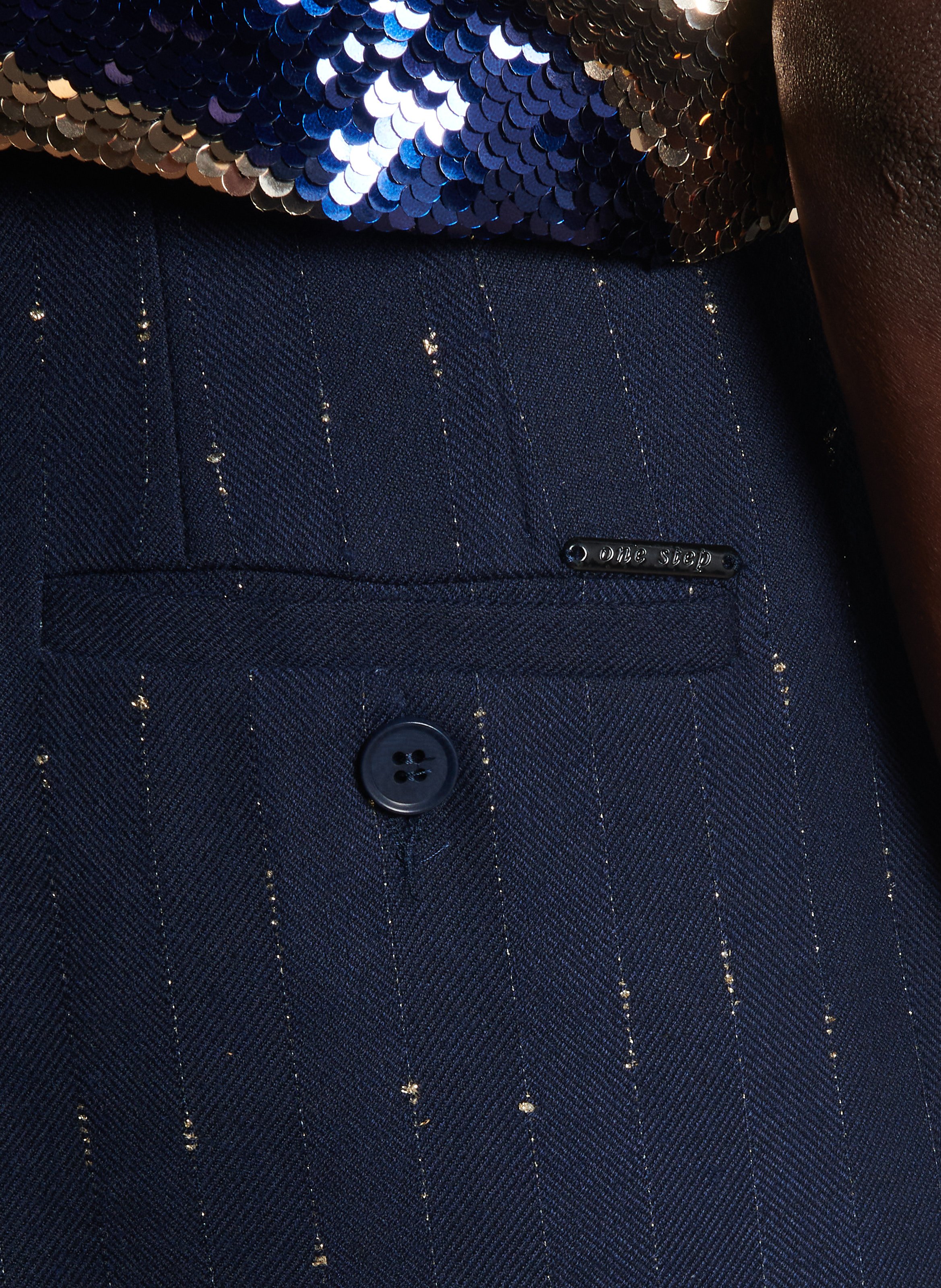 Pantalon large rayé ONE STEP Bleu