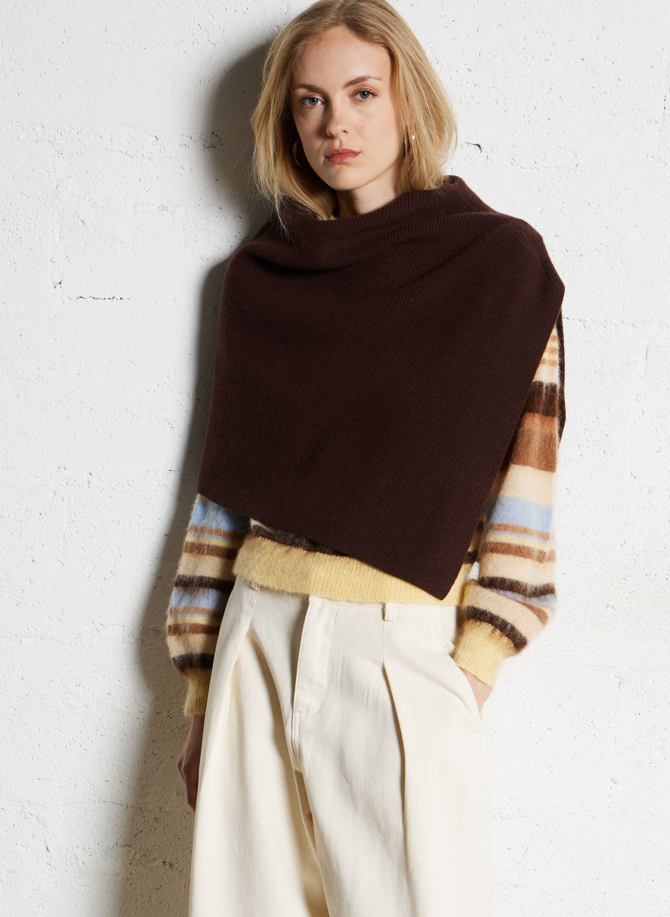 Alaska - Einfarbiger Schal aus Wolle SUNCOO