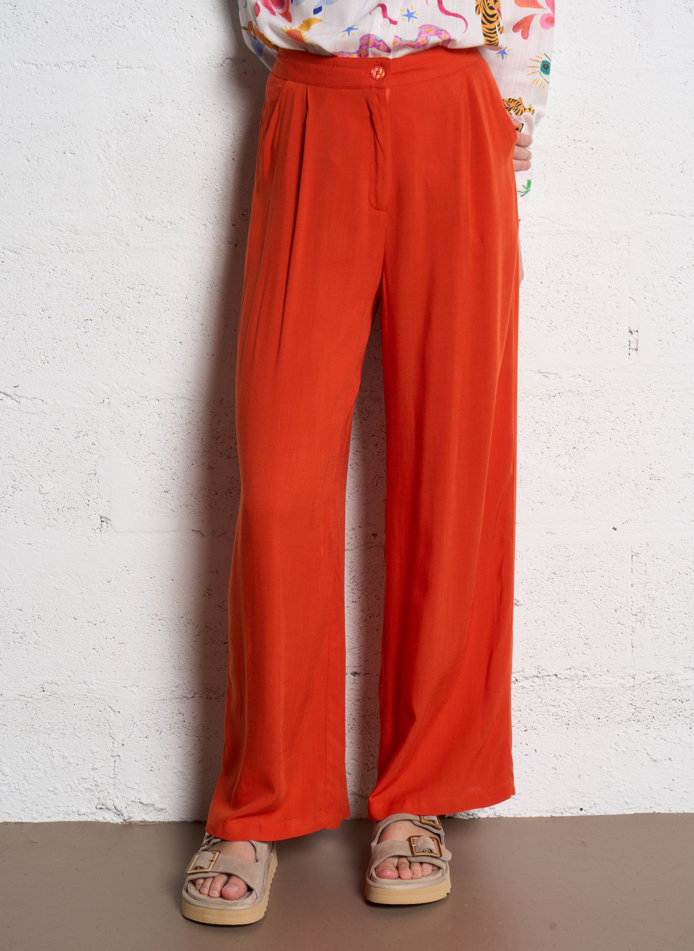 Wide trousers LA PETITE ETOILE Orange